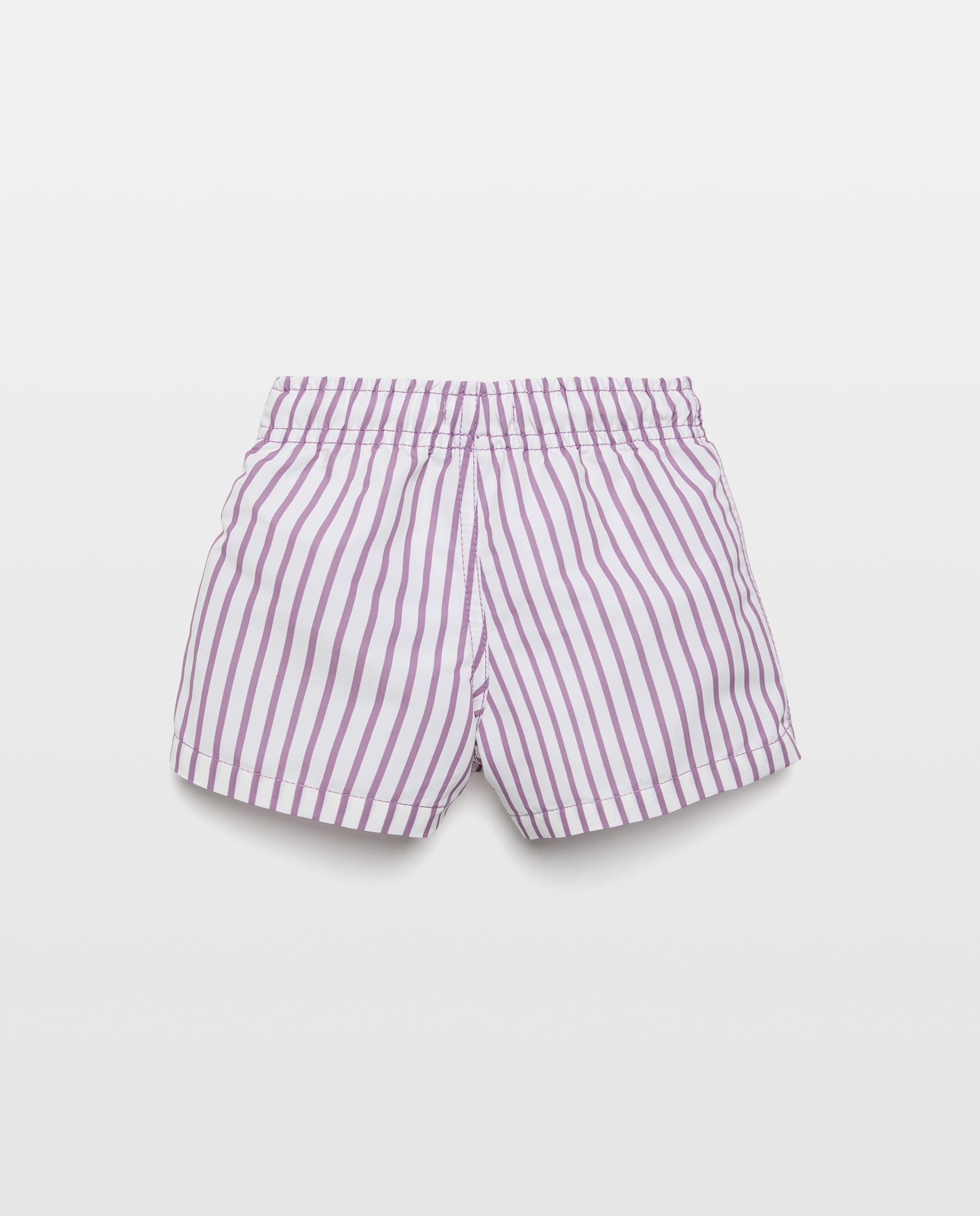 Bañador bermuda de bebé raya Morado-2