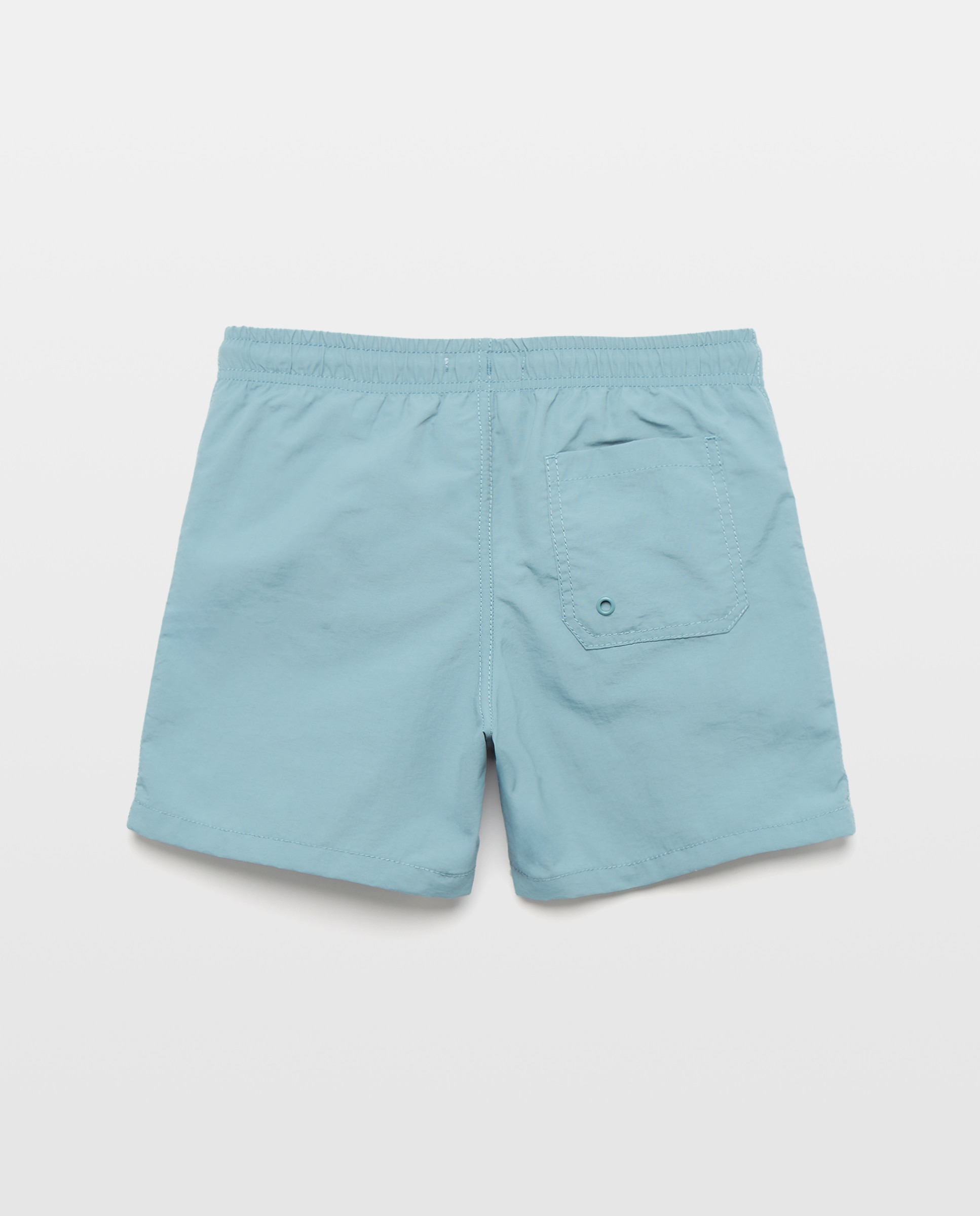 Bañador bermuda de niño liso Verde Pato-2