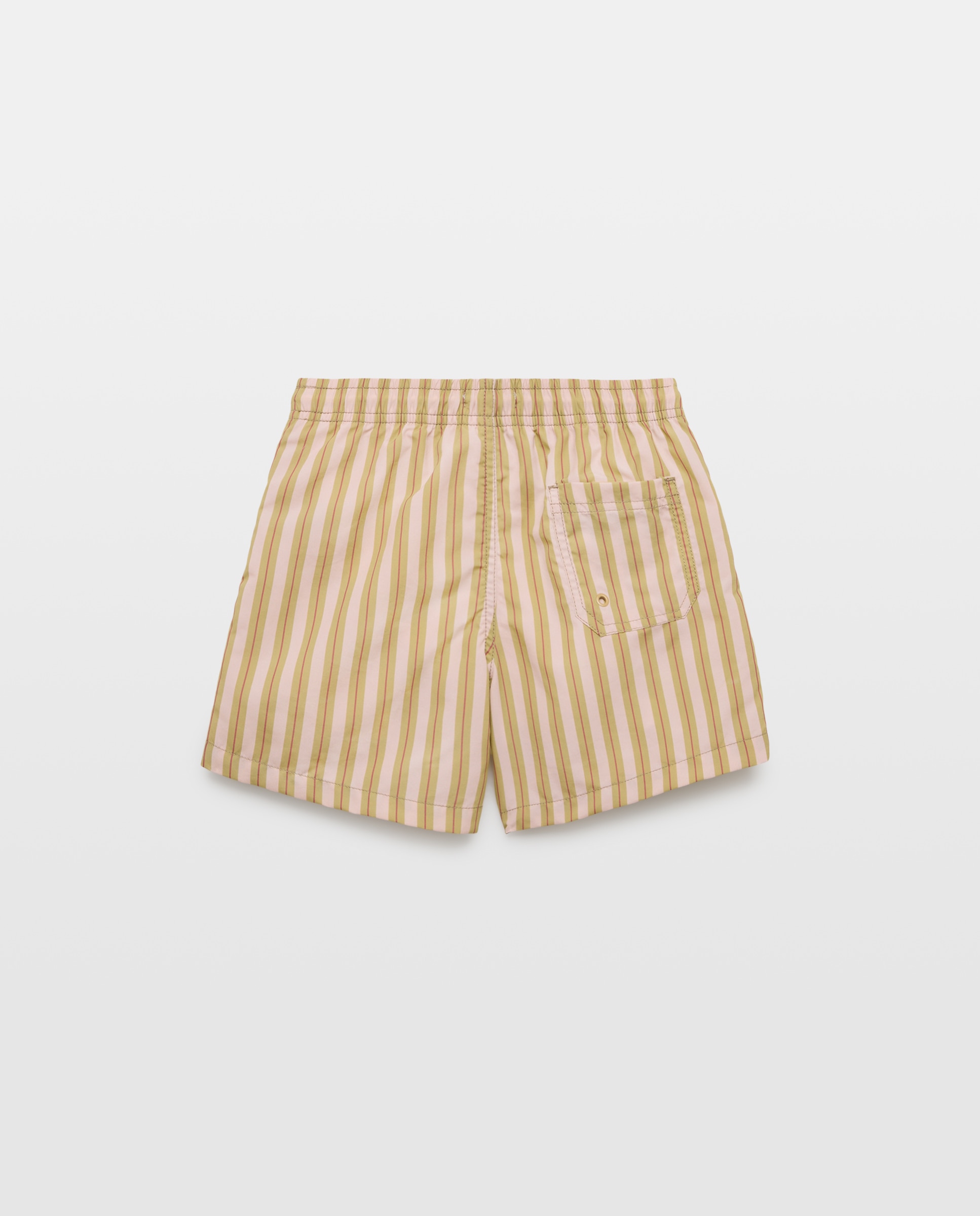 Bañador bermuda de niño rayas 560 Oliva-2