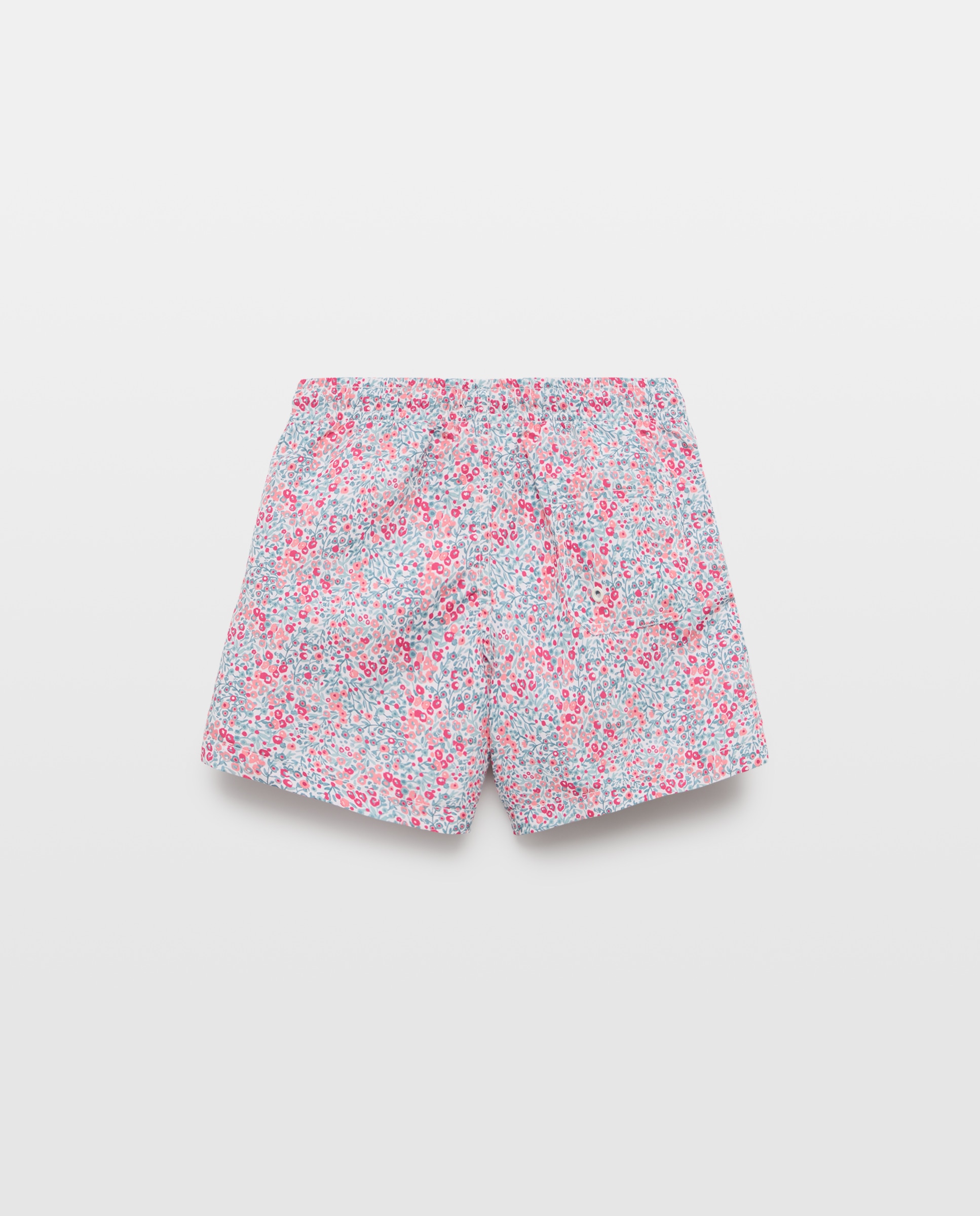 Bañador bermuda de niño florecitas 600 Rojo-2