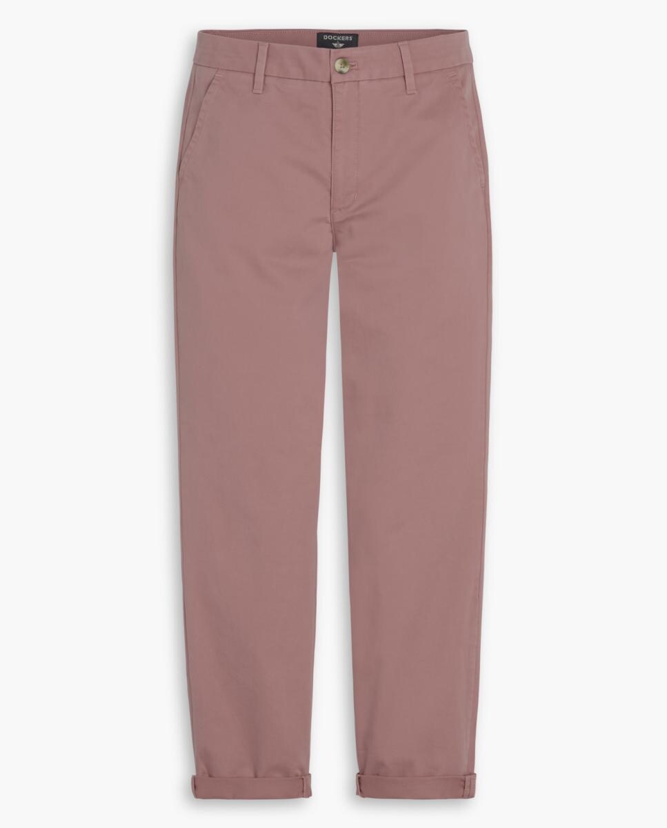 Calças Chino Slim Rosa-3