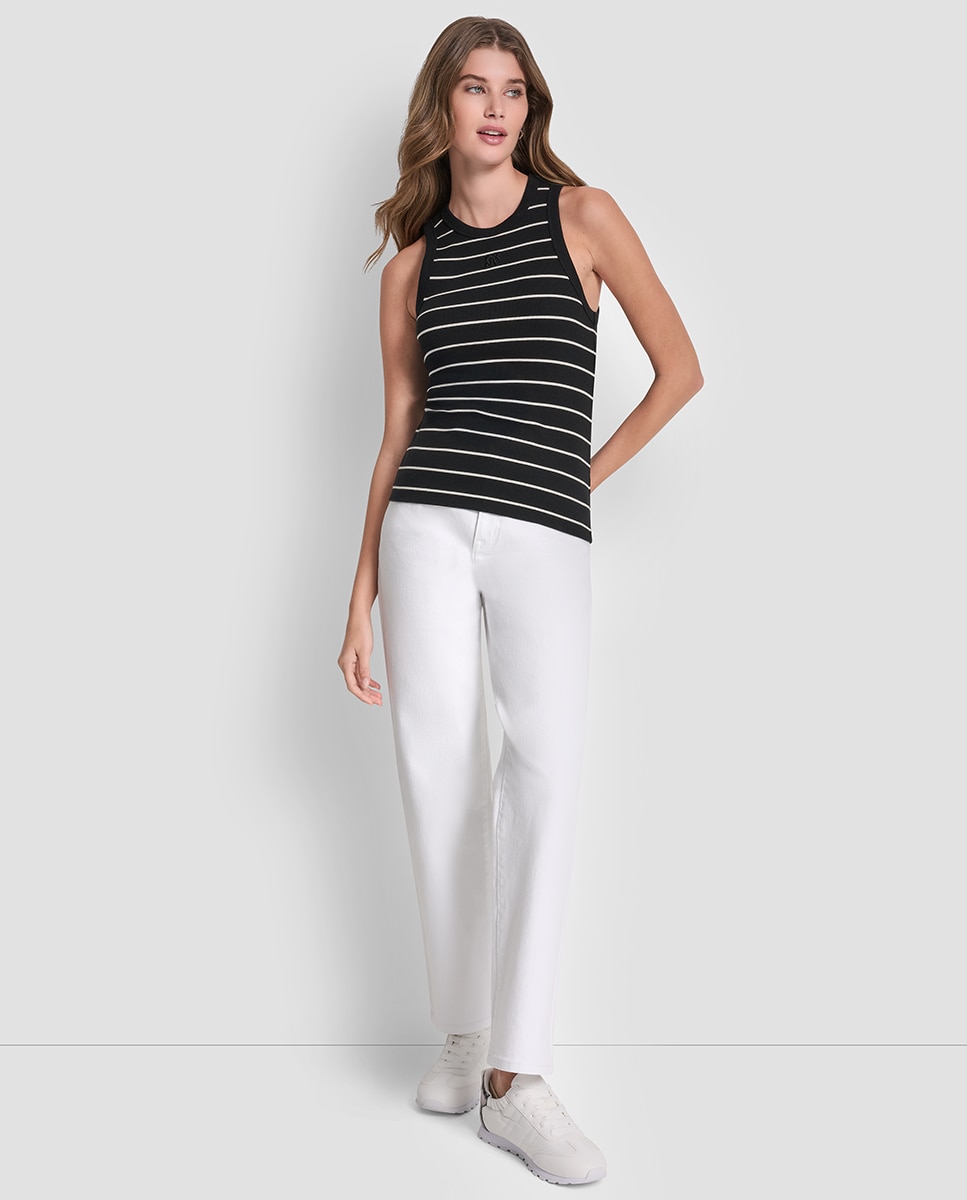 Top com riscas Branco-3
