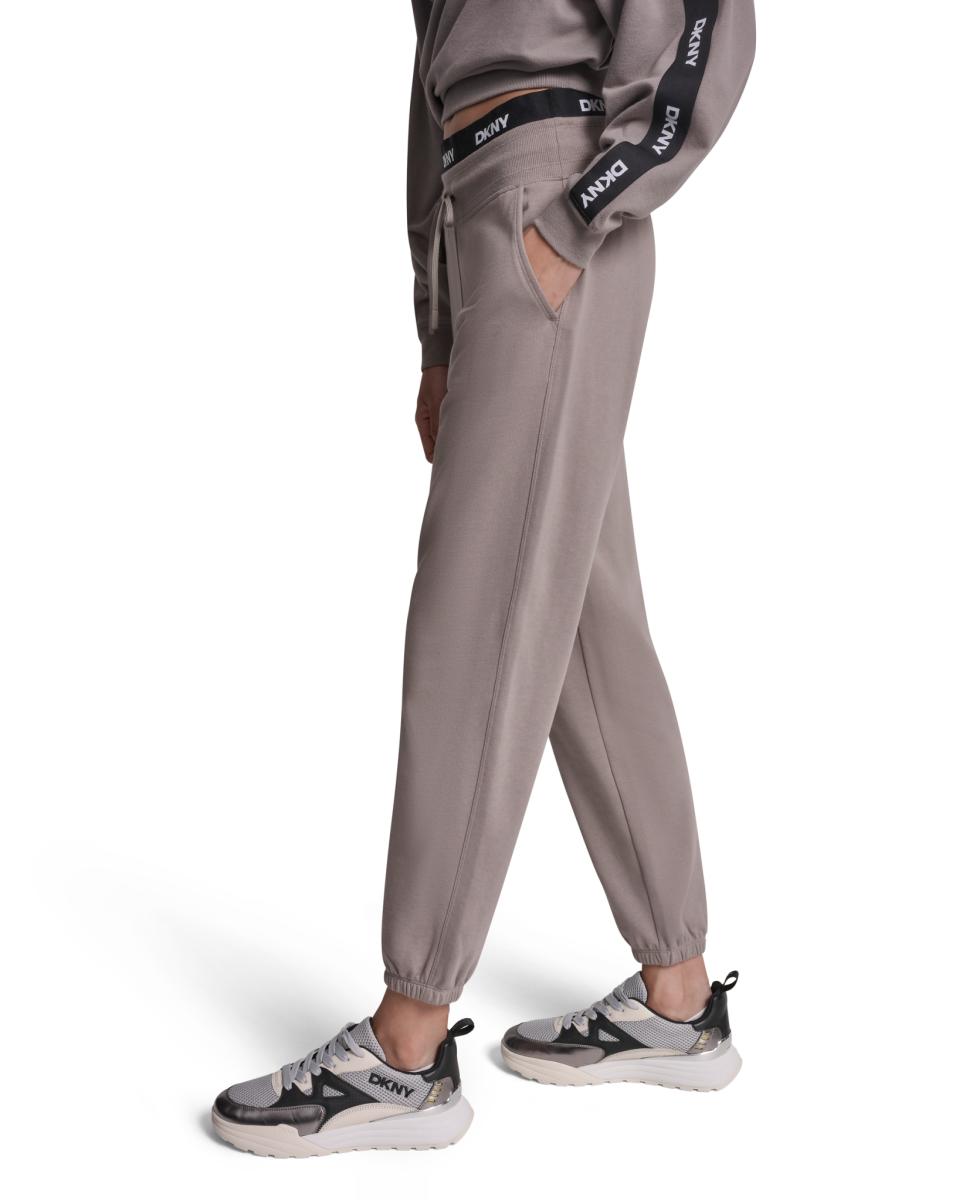 Jogger com banda de logo Cinzento-4