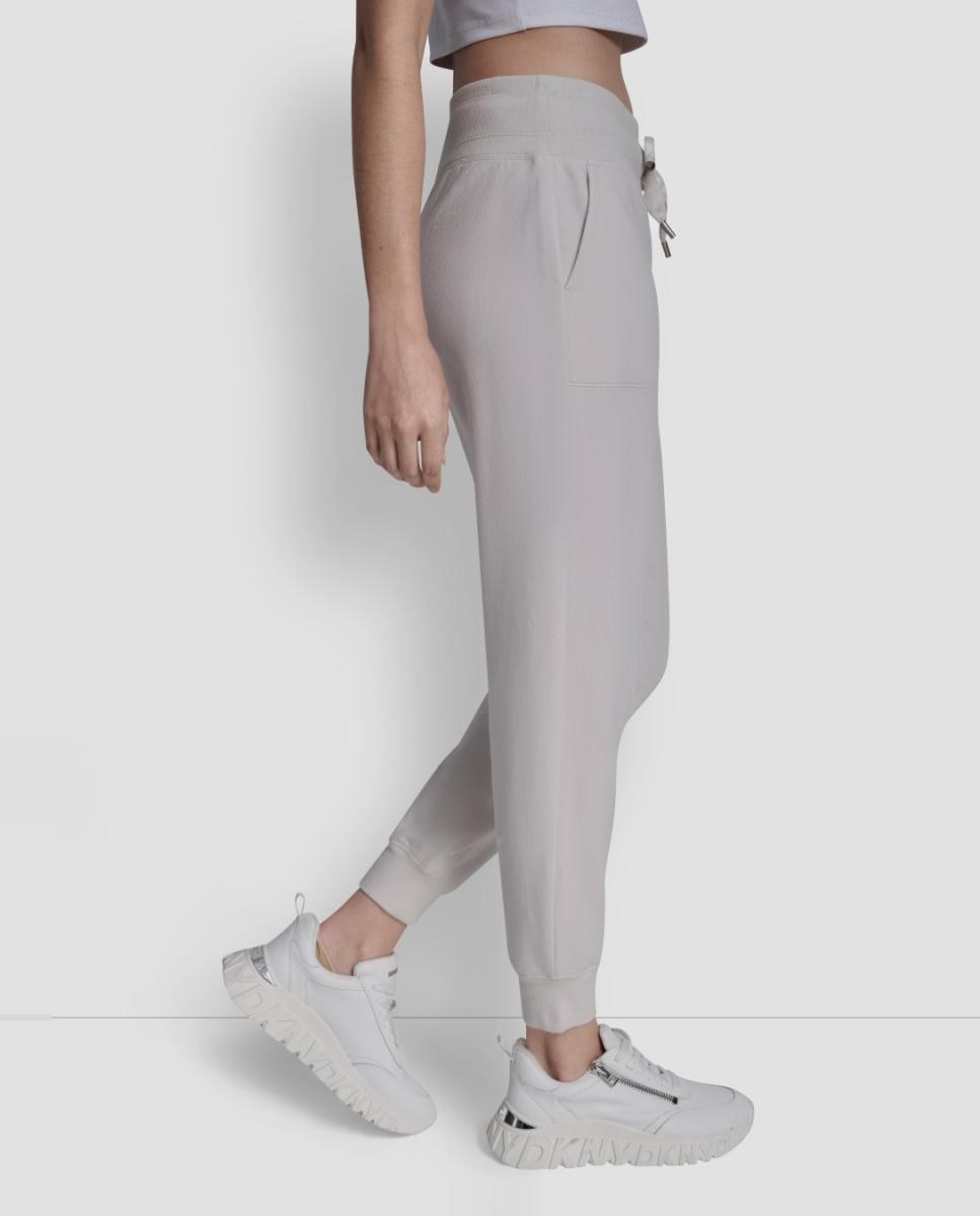 Calças Tipo Joggers Bege-5
