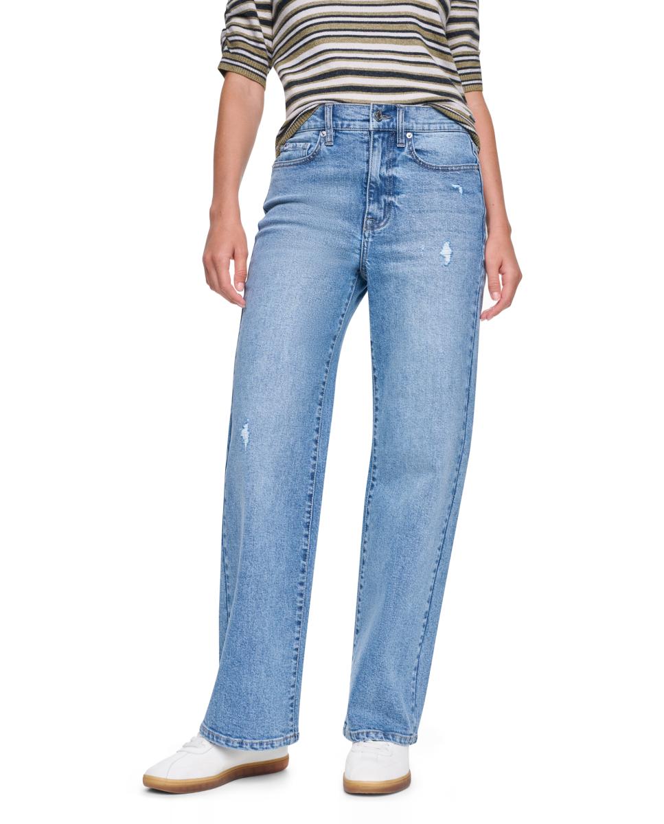 Imagen 3 de Vaqueros rectos de mujer de tiro medio y cierre de cremallera - Dkny Jeans - Azul Azul