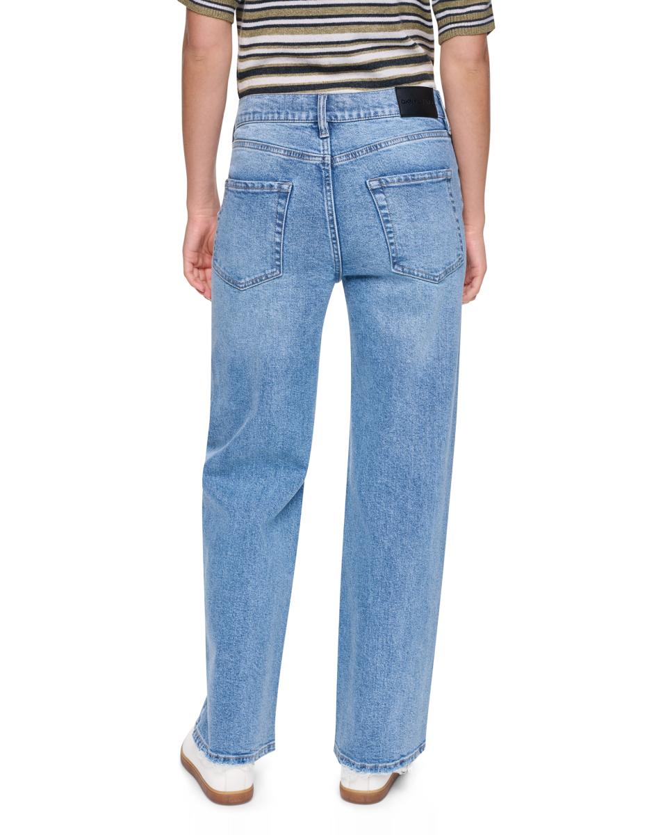 Imagen 4 de Vaqueros rectos de mujer de tiro medio y cierre de cremallera - Dkny Jeans - Azul Azul