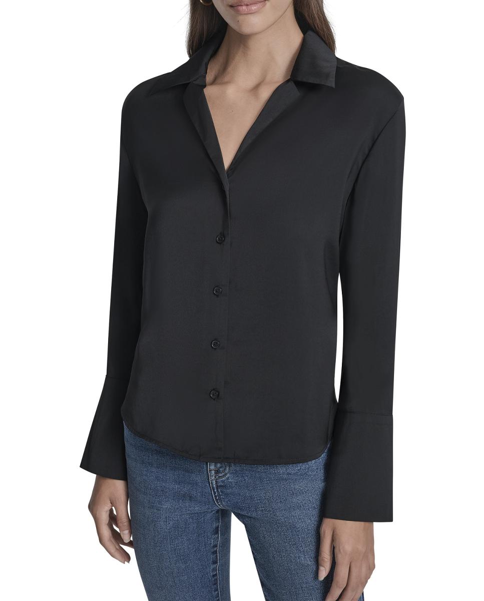 Camisa fluida Preto-1