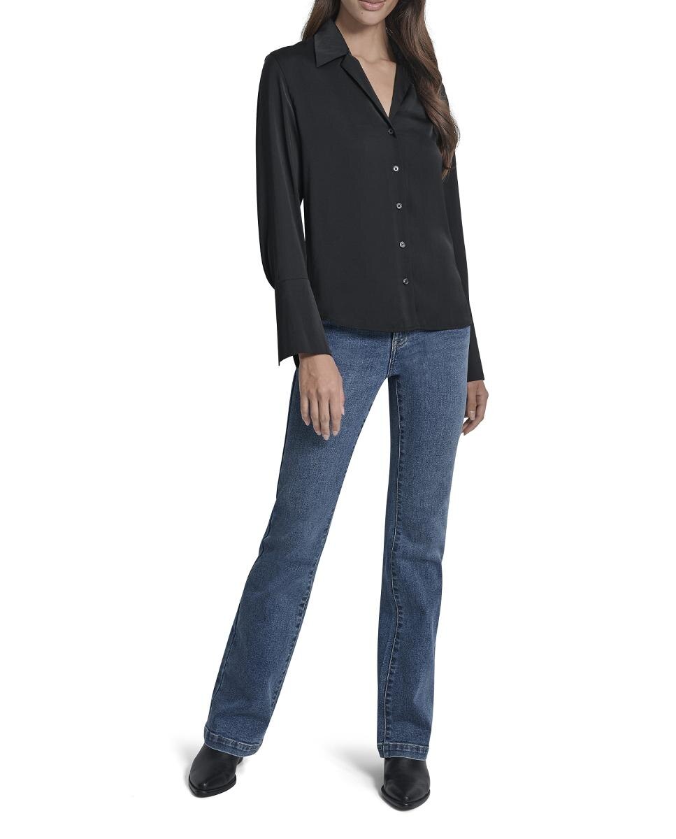 Camisa fluida Preto-2