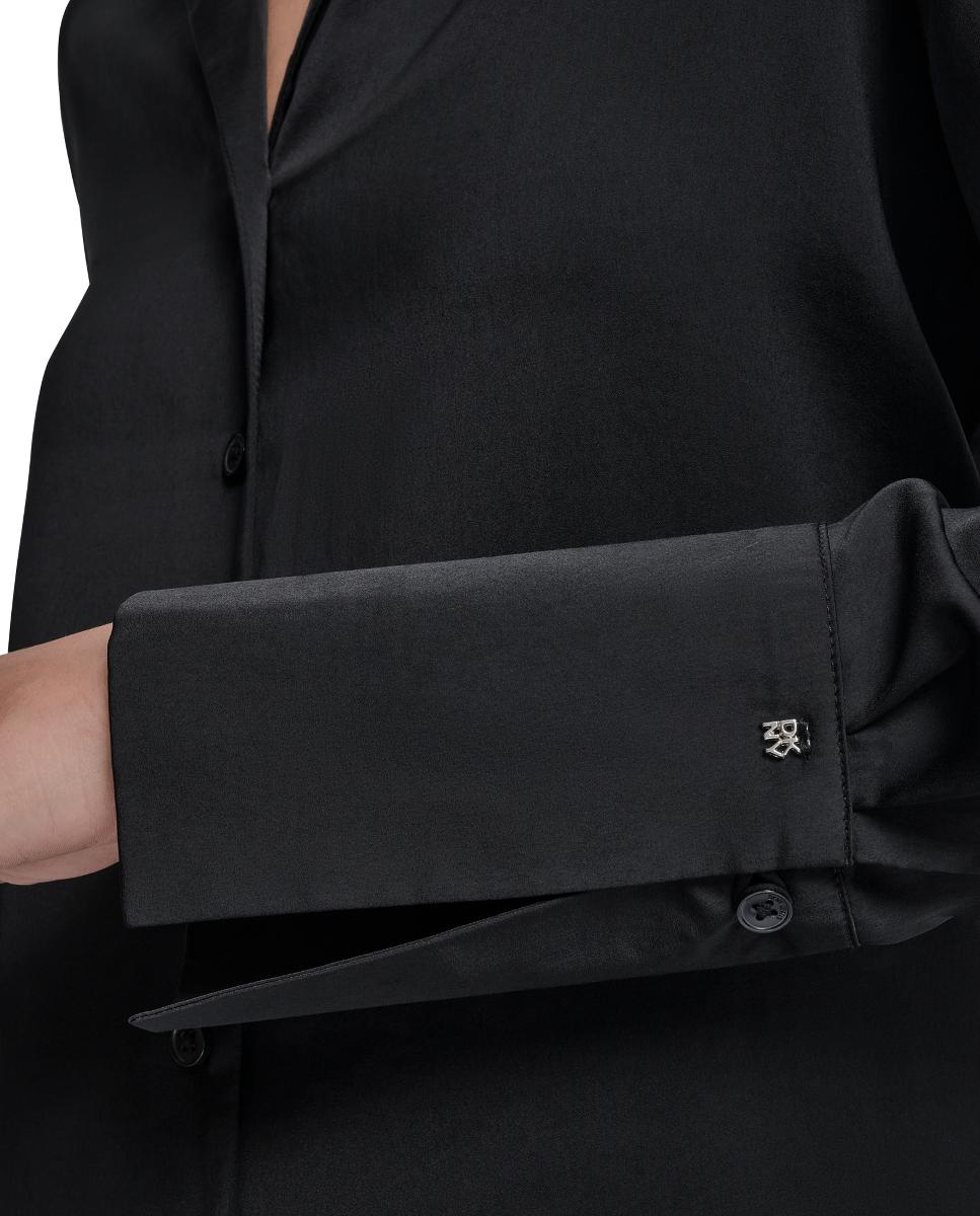 Camisa fluida Preto-5