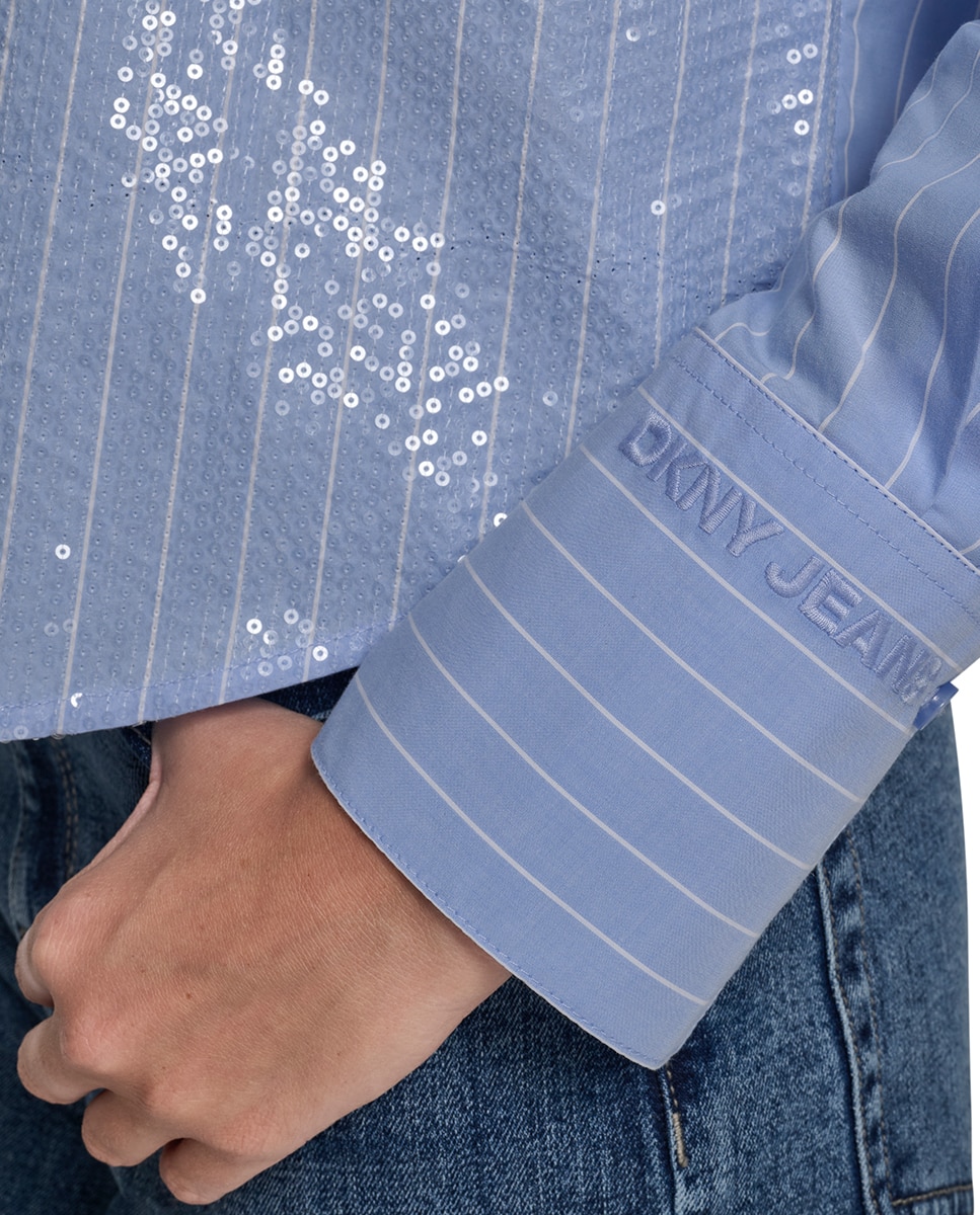 Camisa Cropped Azul-4