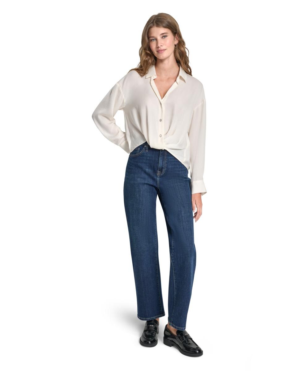 Blusa com botões joia Cru-5