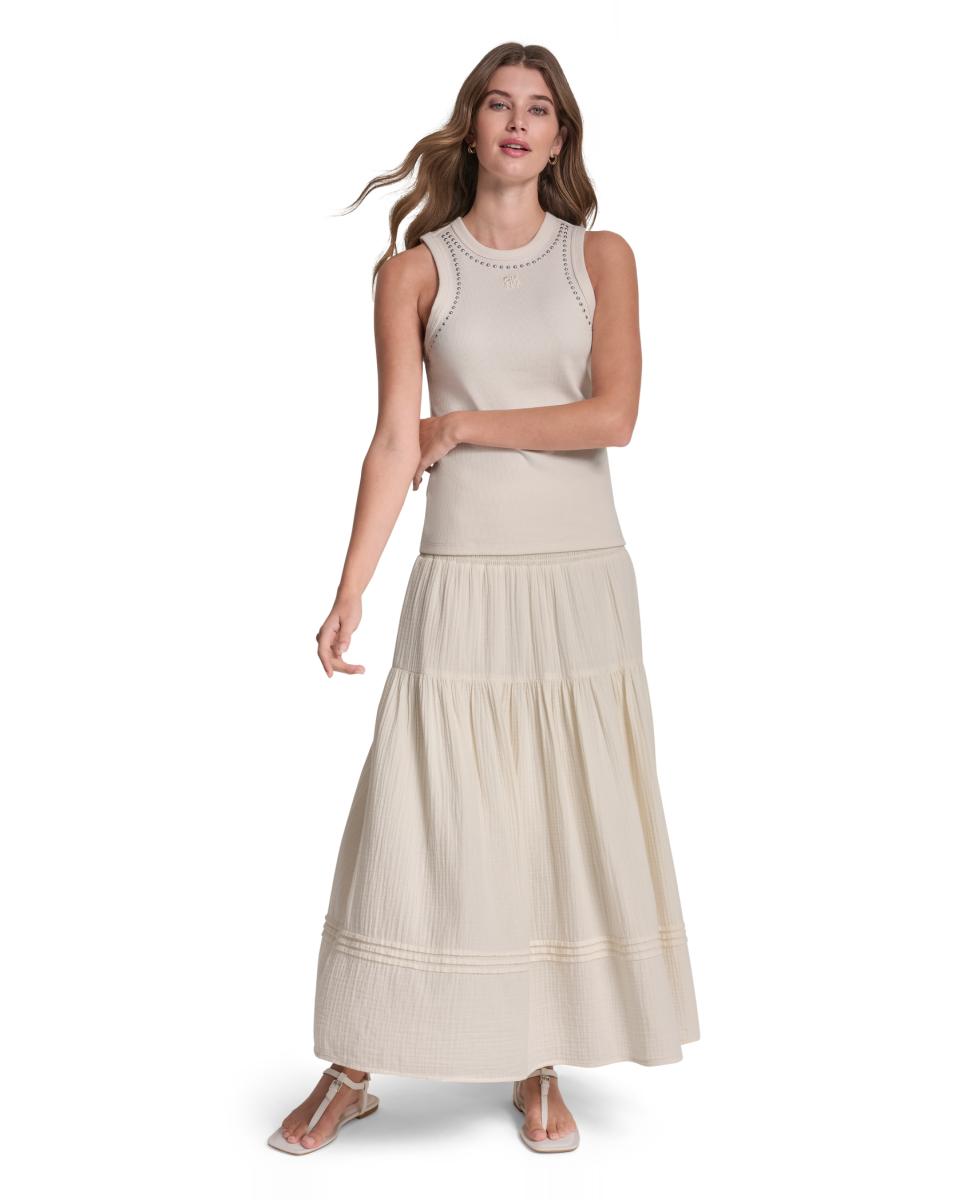 DKNY - Tank top de mujer con detalle de strass.