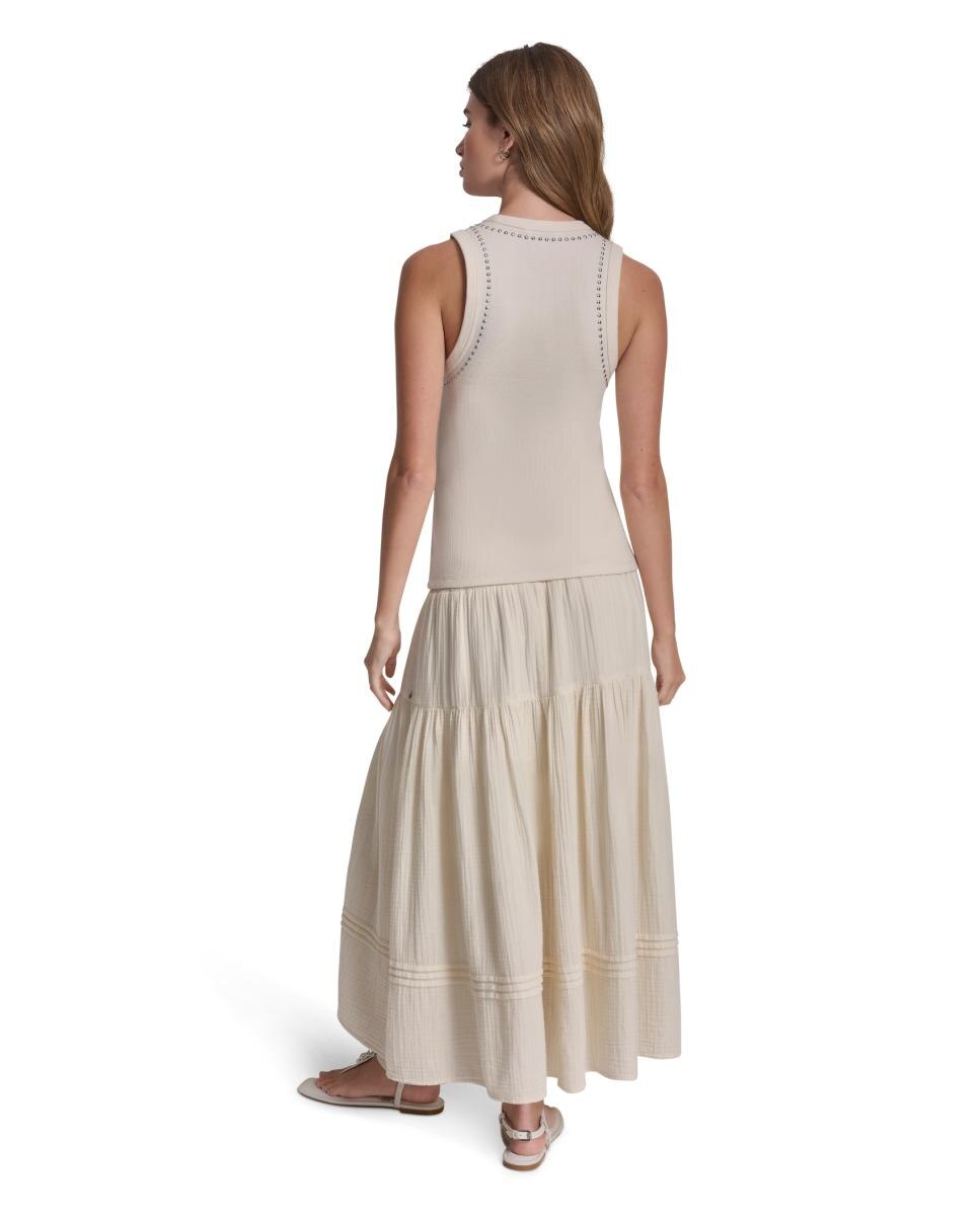 Imagen 2 de Tank top de mujer con detalle de strass - Dkny Jeans - Crema Crema