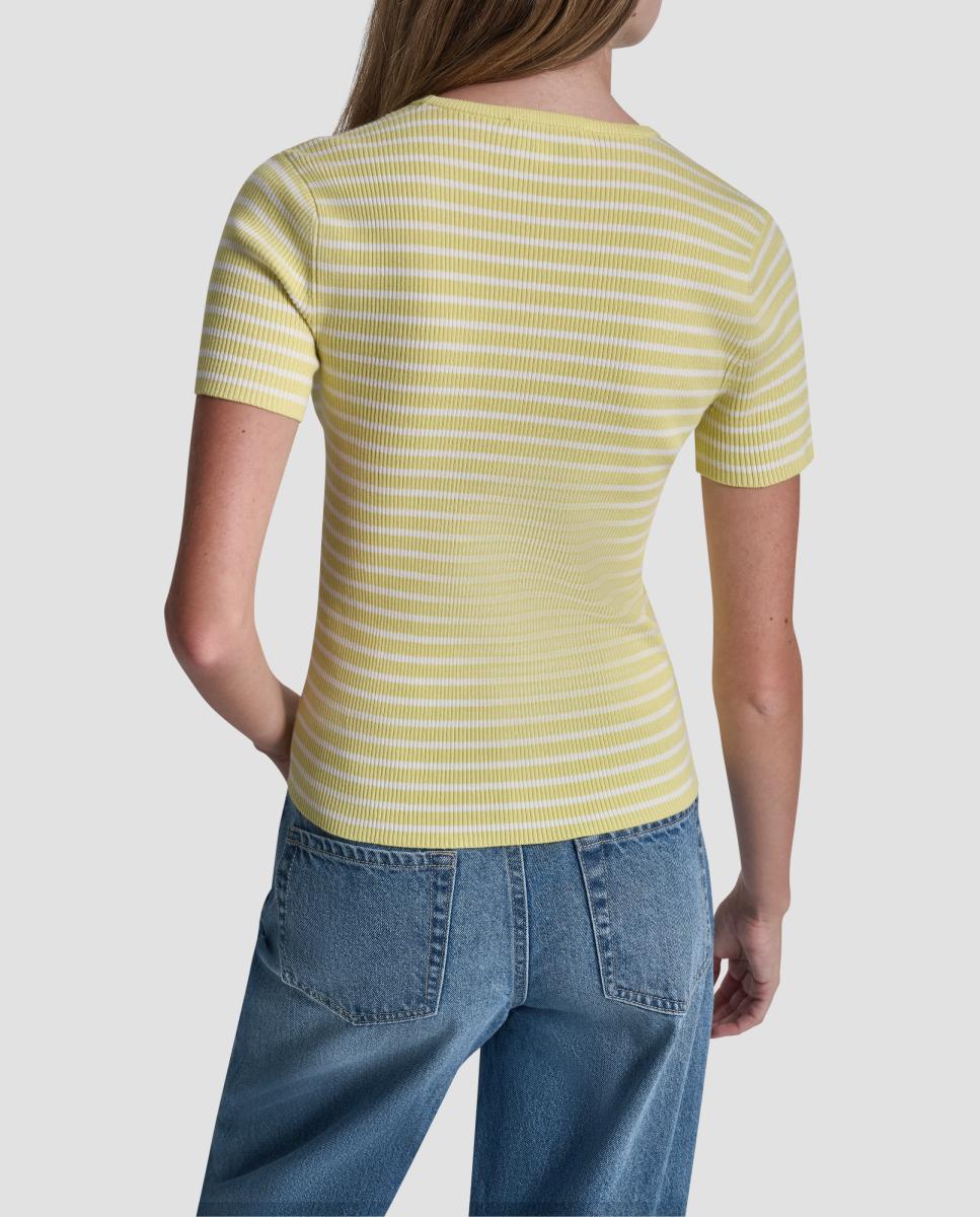 Top às Riscas Amarelo-2