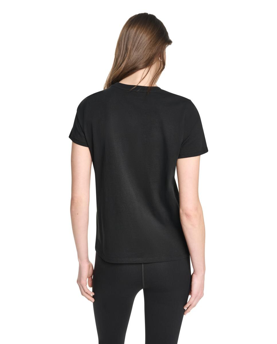 T-shirt de Manga Curta e Decote Redondo com Logótipo de Animal Print Preto-4