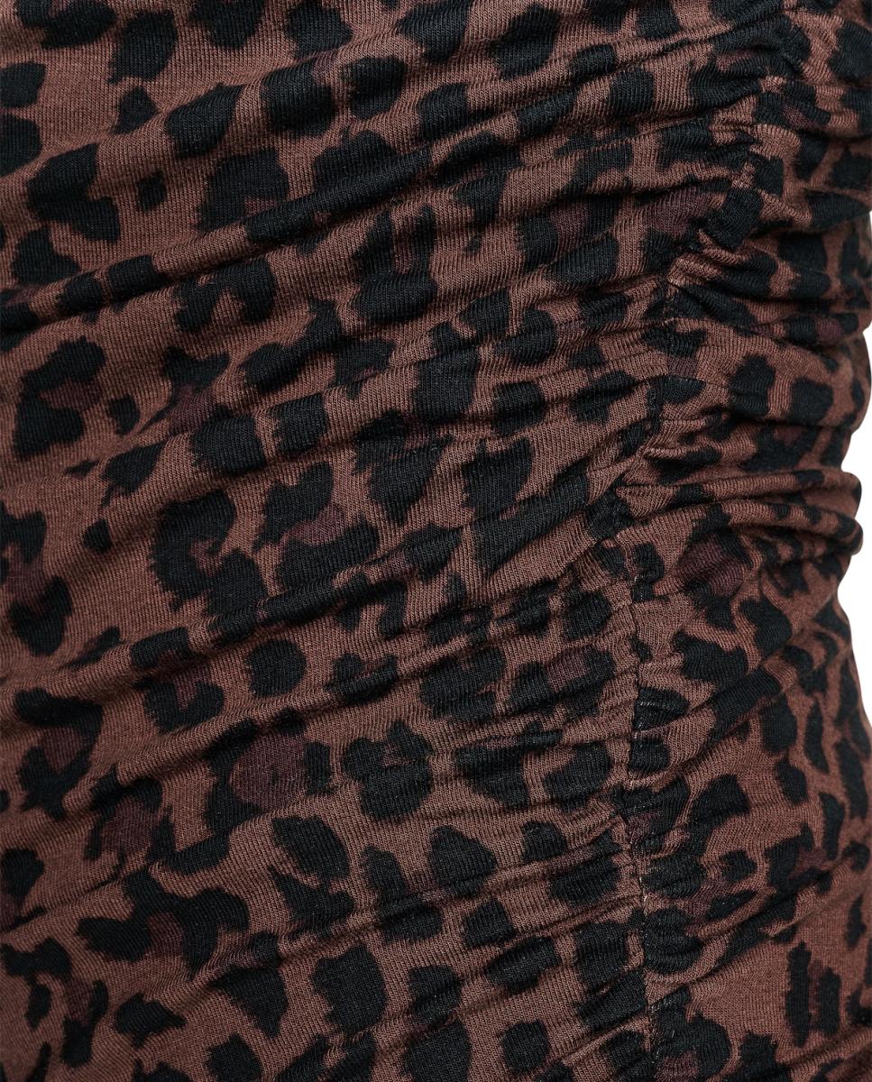 Camisola de Manga Comprida e Gola Fechada com Detalhe de Drapeado num dos Lados Multicolor-4
