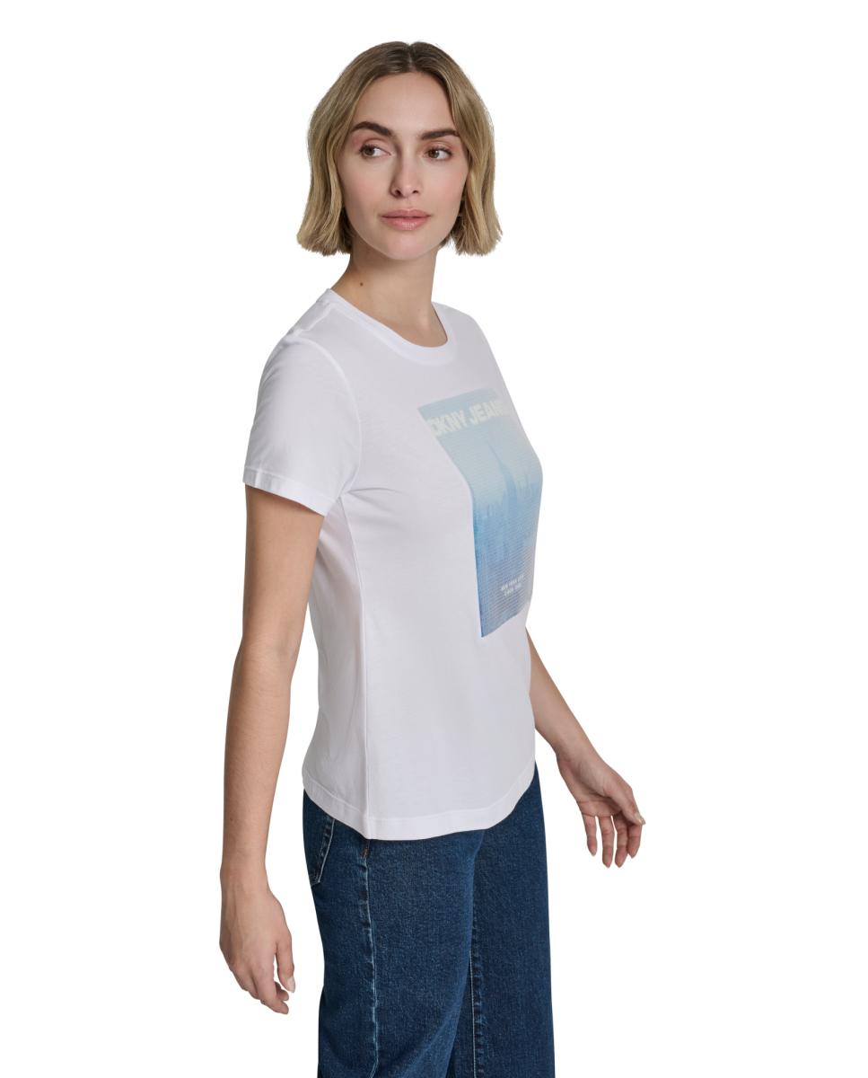 T-shirt com Detalhe de Fotografia Multicolor-3