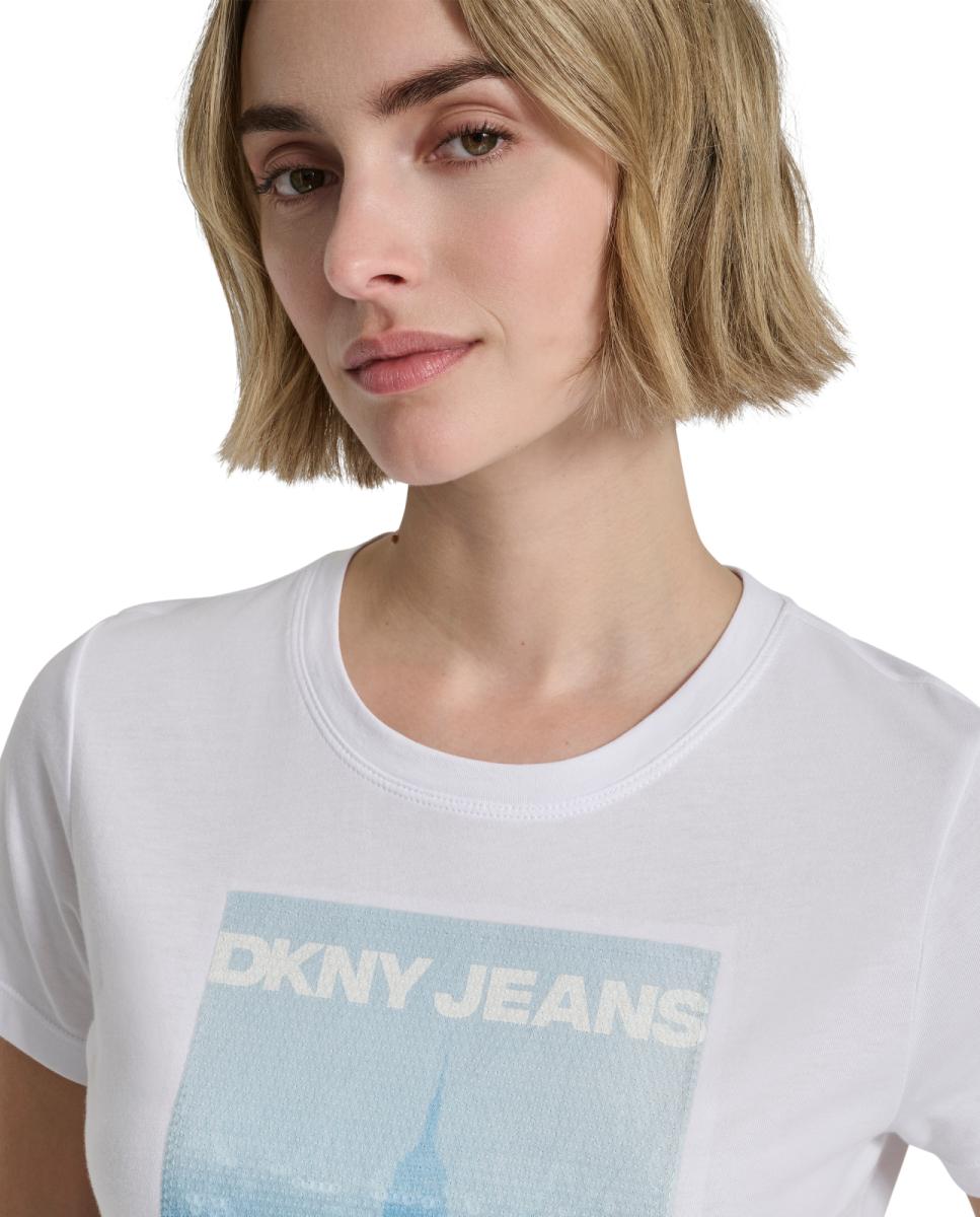 T-shirt com Detalhe de Fotografia Multicolor-4