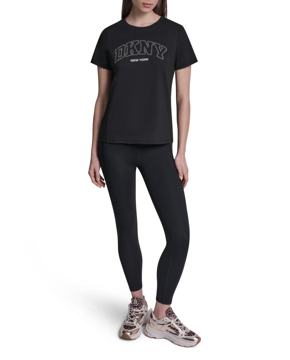 T-shirt de algodão com logótipo Preto-5