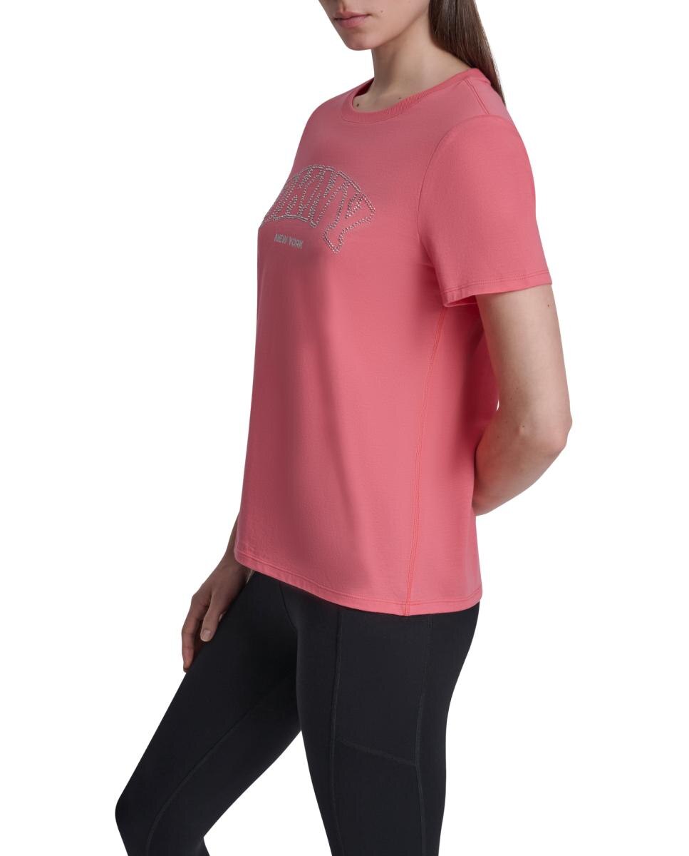 T-shirt de algodão com logótipo Coral-3