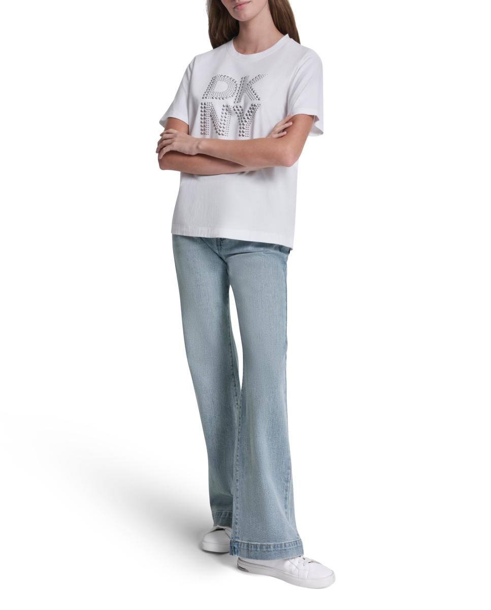 T-shirt de algodão com logótipo Branco-5