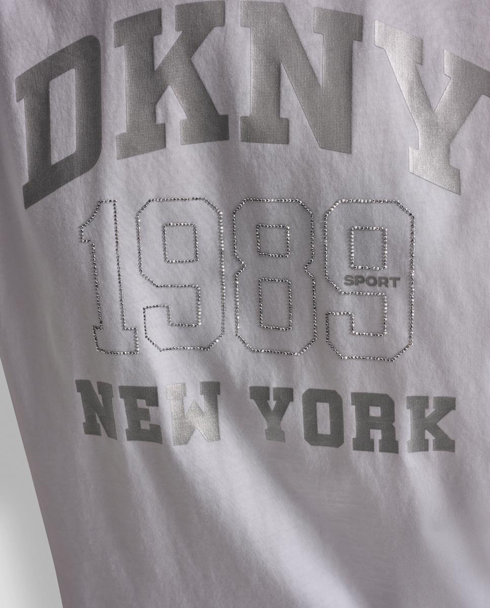 T-shirt de algodão com logótipo Branco-4