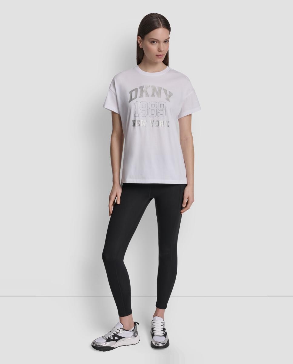 T-shirt de algodão com logótipo Branco-5