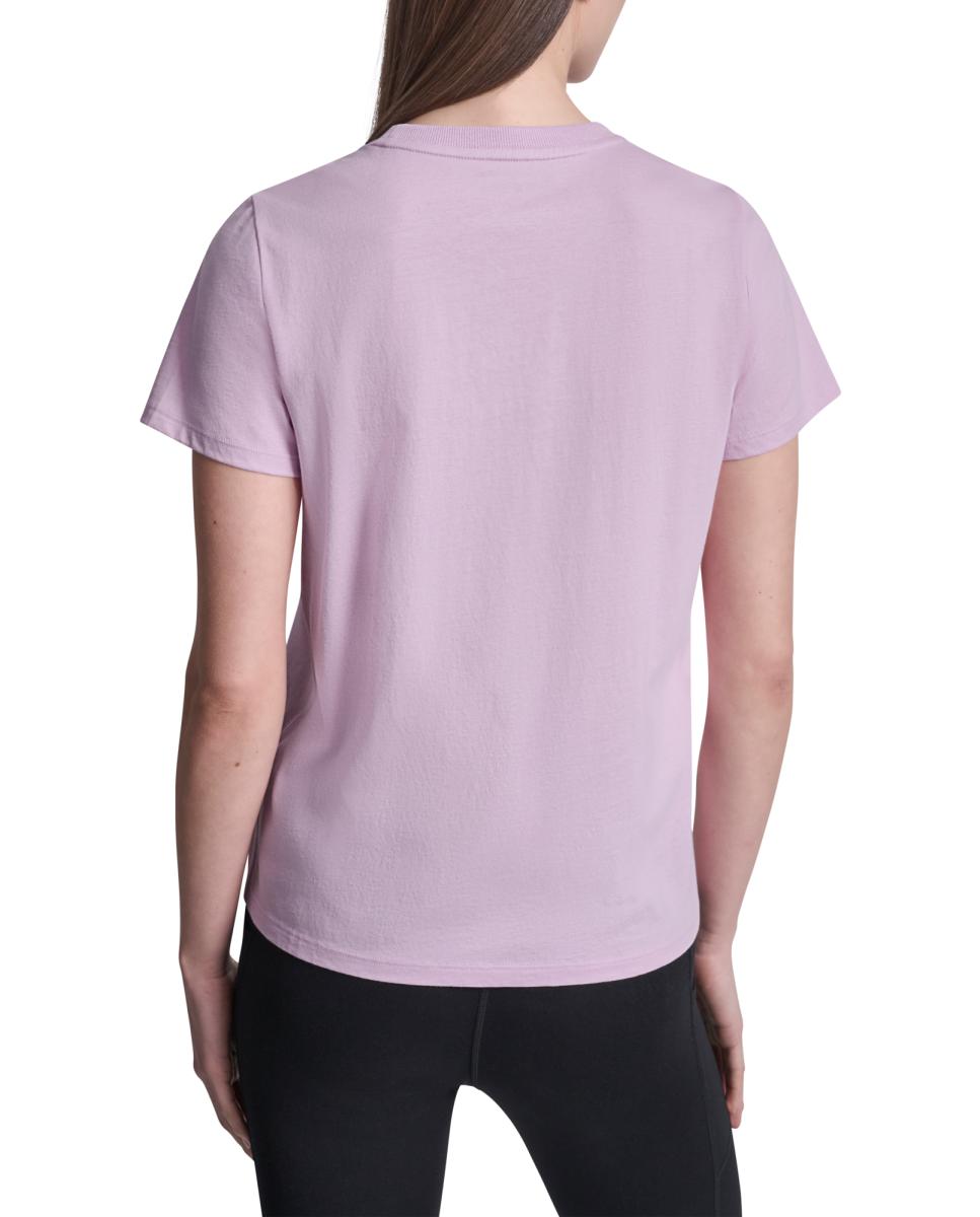 T-shirt de algodão com logo Rosa-claro-2
