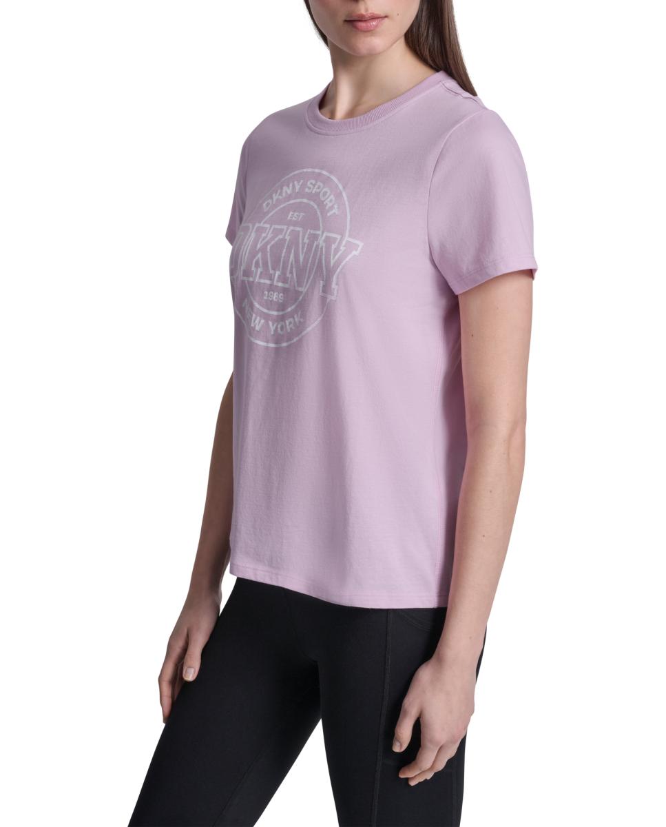T-shirt de algodão com logo Rosa-claro-3