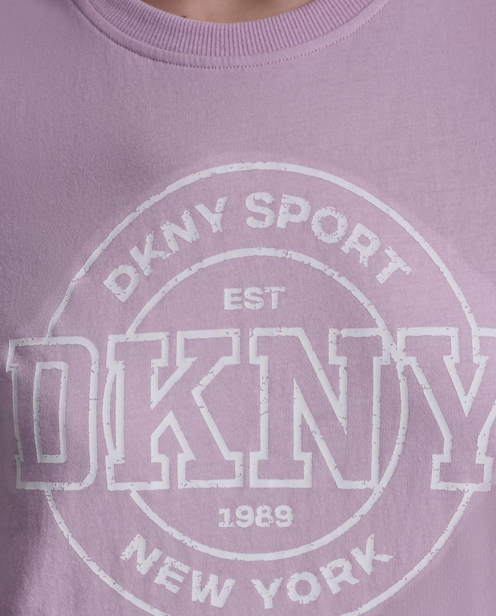 T-shirt de algodão com logo Rosa-claro-4