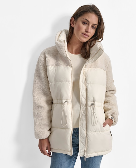 Imagem 0 de Casaco Acolchoado com Cintura Ajustável e Fecho de Correr