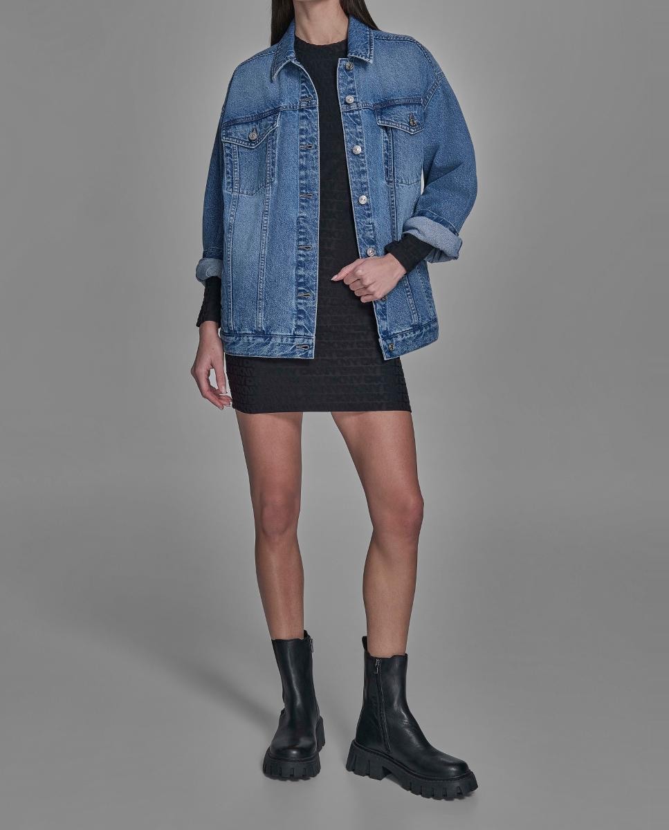 Casaco de Ganga Oversize Azul-índigo-2