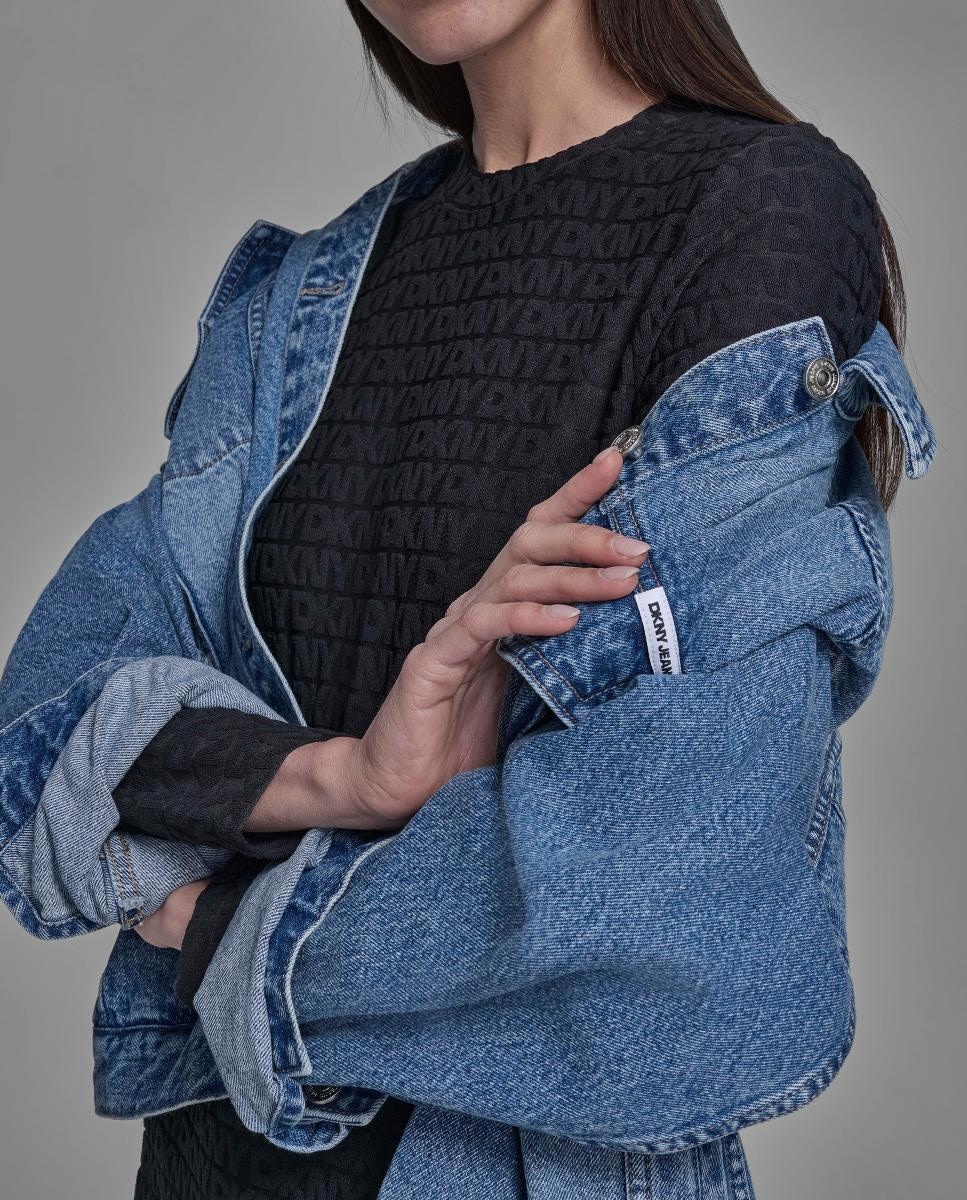 Casaco de Ganga Oversize Azul-índigo-5