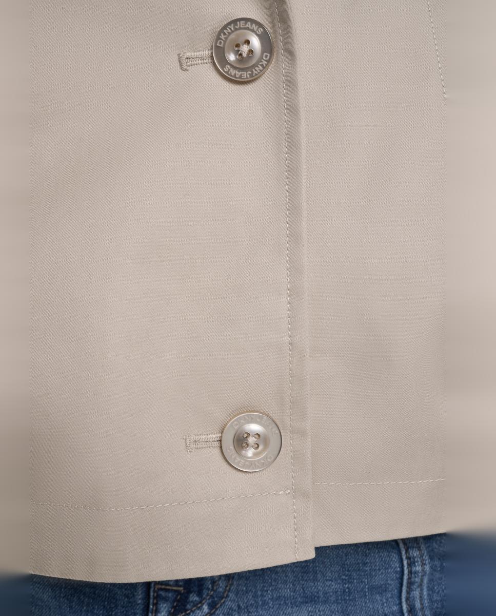 Gabardine curta Bege-4