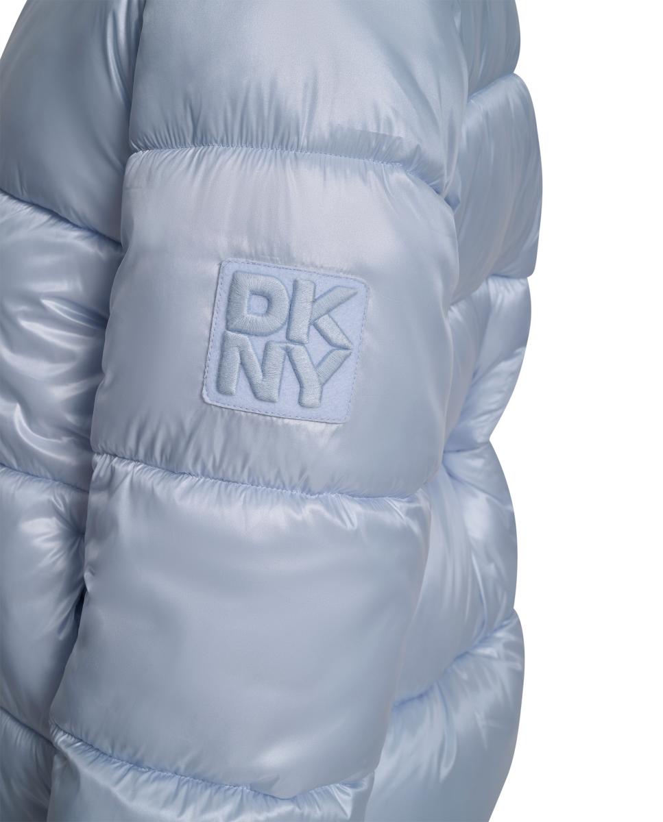 Sobretudo Tipo Blusão Acolchoado Azul-claro-5