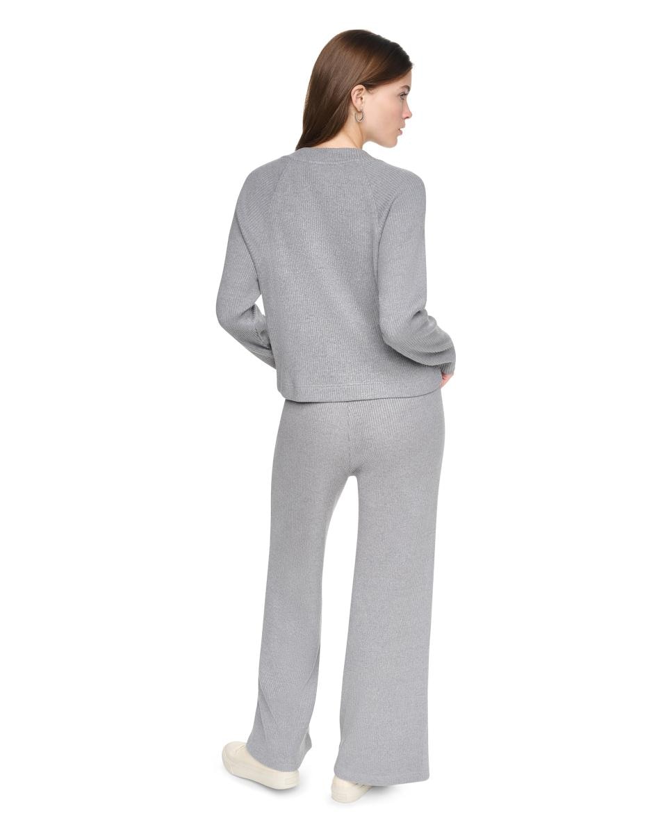 Cardigan de Manga Comprida, Decote em Bico e Fecho de Botões Cinzento-claro-3
