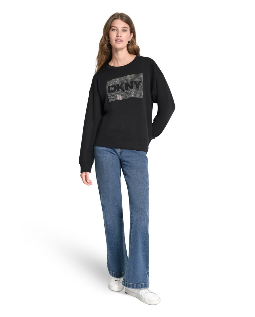Sweatshirt com Logótipo em Caixa Preto-5