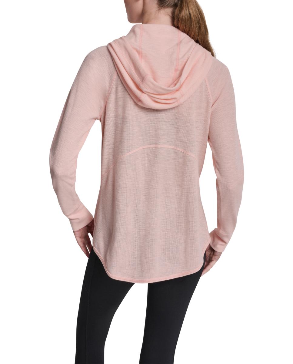Sweatshirt Waffle de manga comprida Rosa-claro-2
