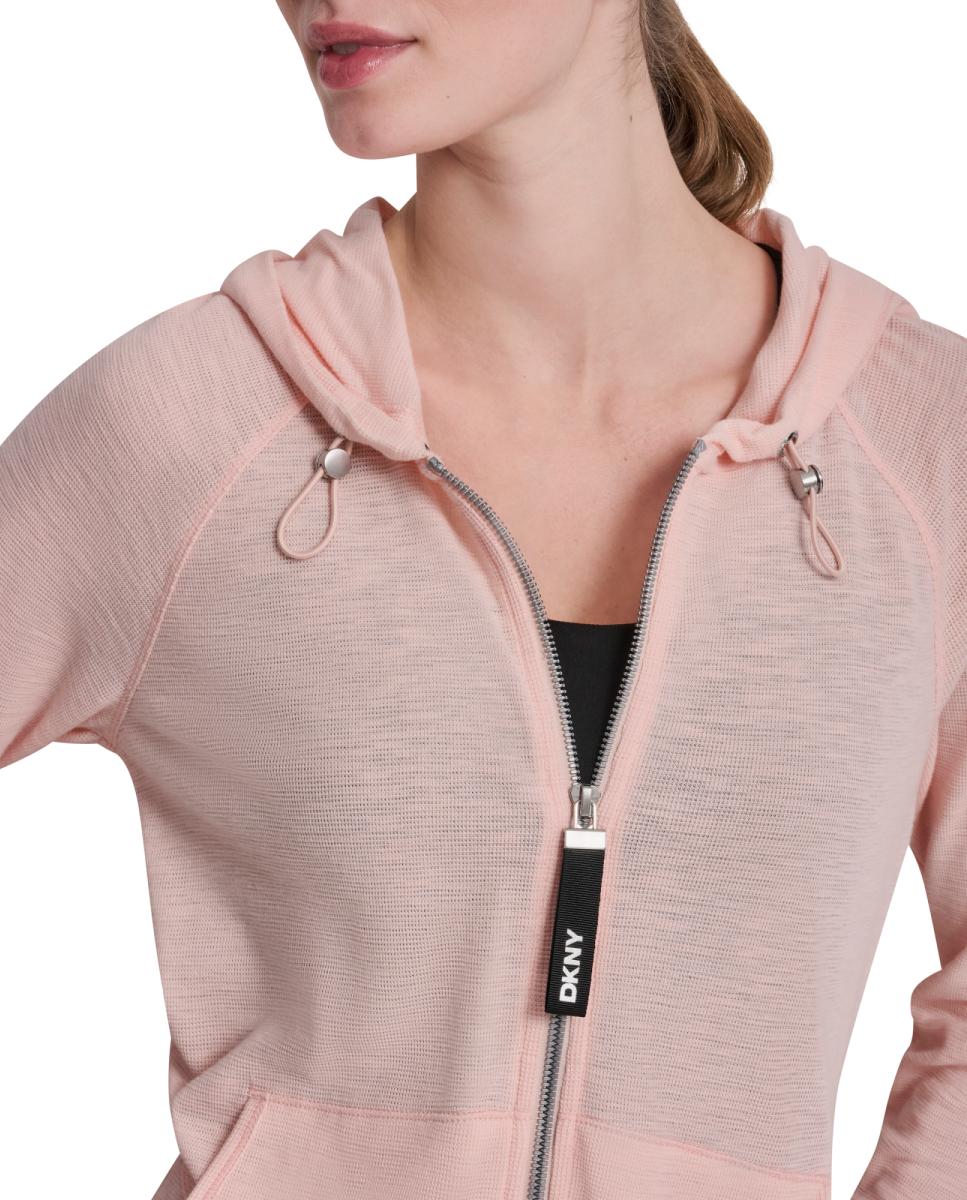 Sweatshirt Waffle de manga comprida Rosa-claro-3