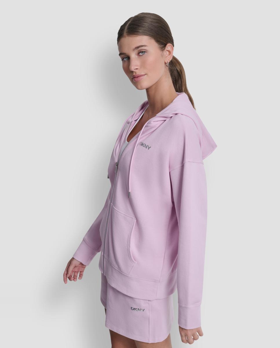 Sweatshirt com Logótipo Metallic Bubble Rosa-claro-3
