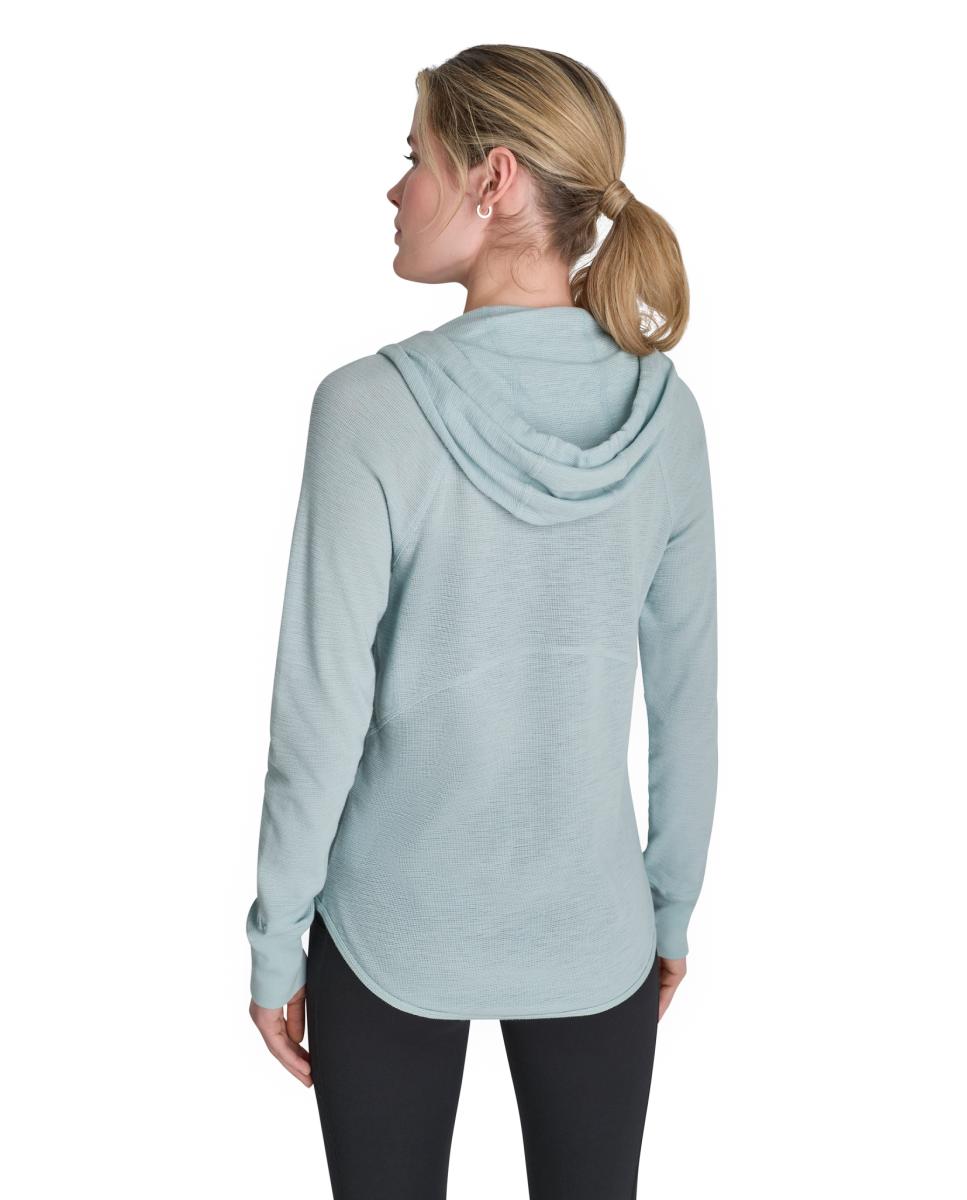 Sweatshirt Waffle de Manga Comprida Azul-claro-2