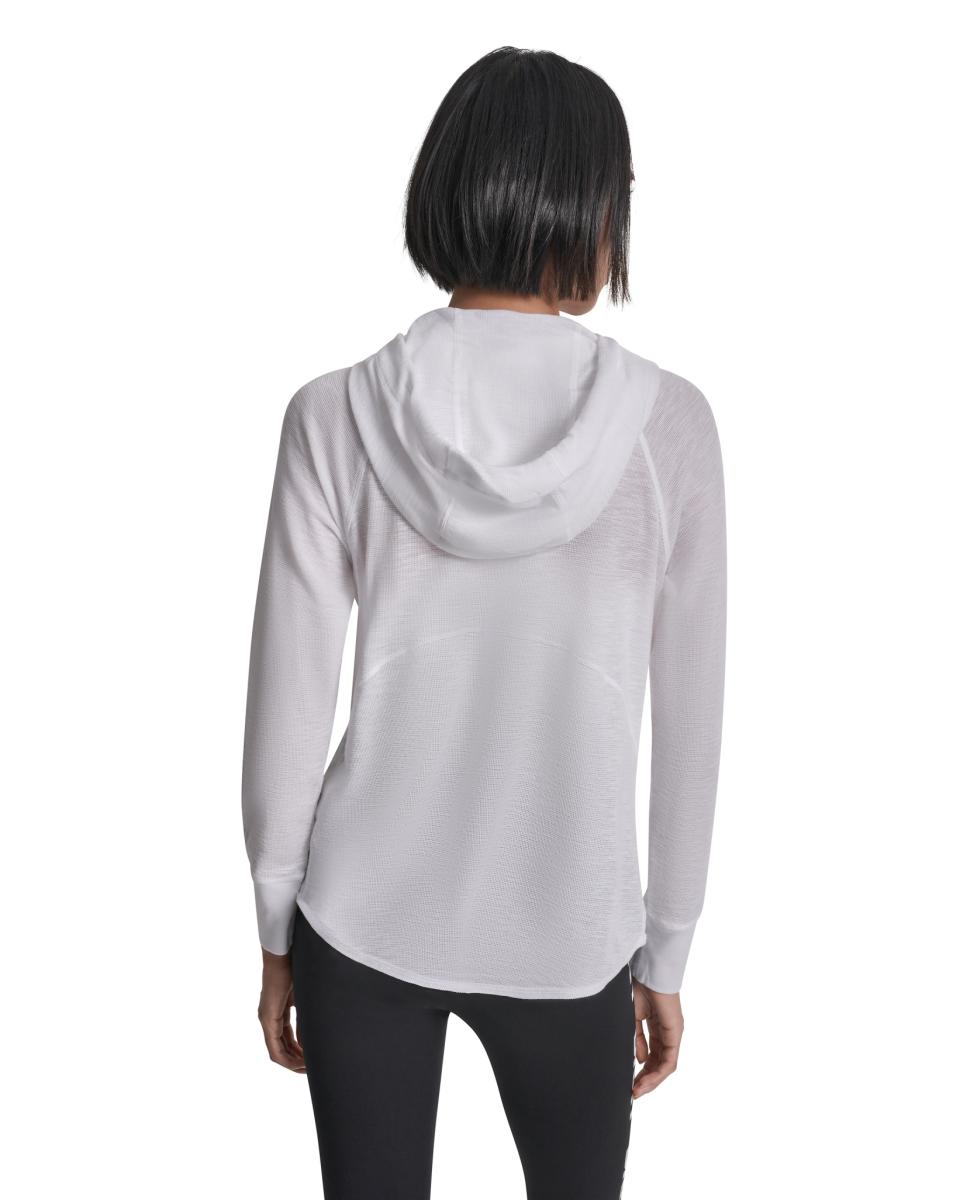 Sweatshirt Waffle de Manga Comprida Branco-2