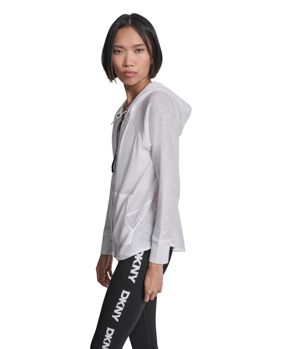 Sweatshirt Waffle de Manga Comprida Branco-4