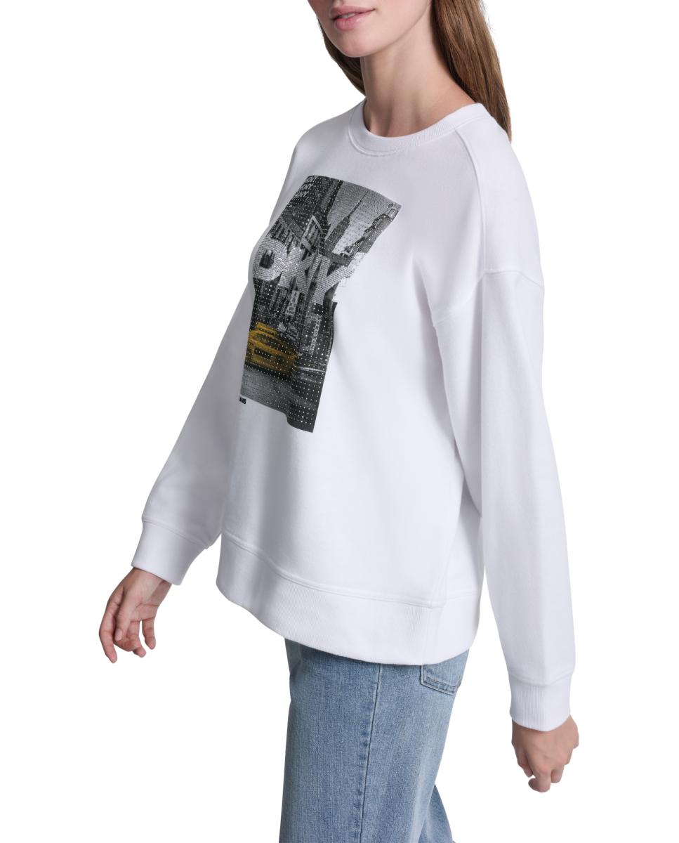 DKNY - Sudadera de mujer con foto y strass.