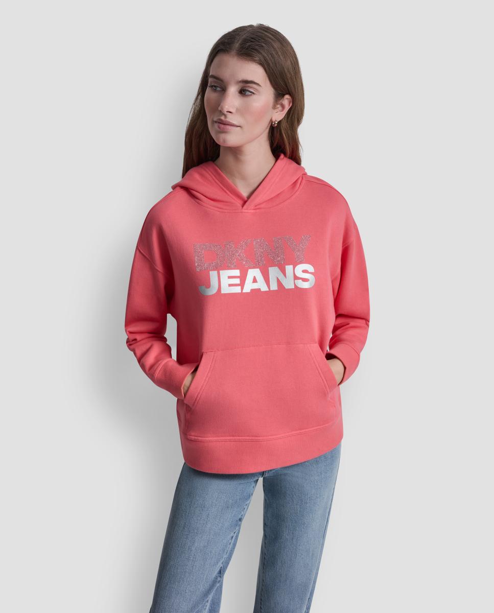 Sweatshirt de manga comprida com logo Salmão-1