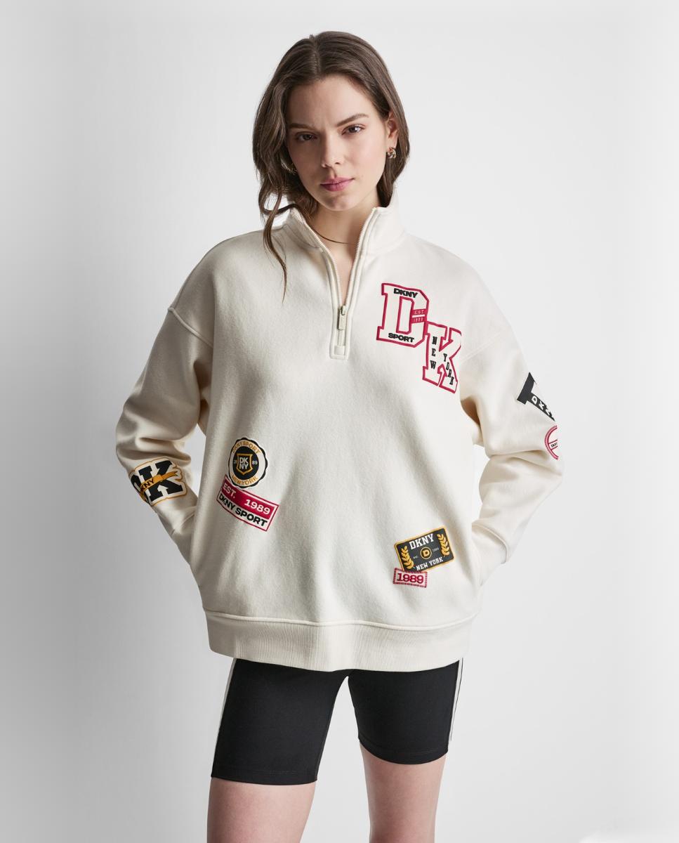 Imagem 0 de Sweatshirt Oversize Fit com Detalhe de Remendos