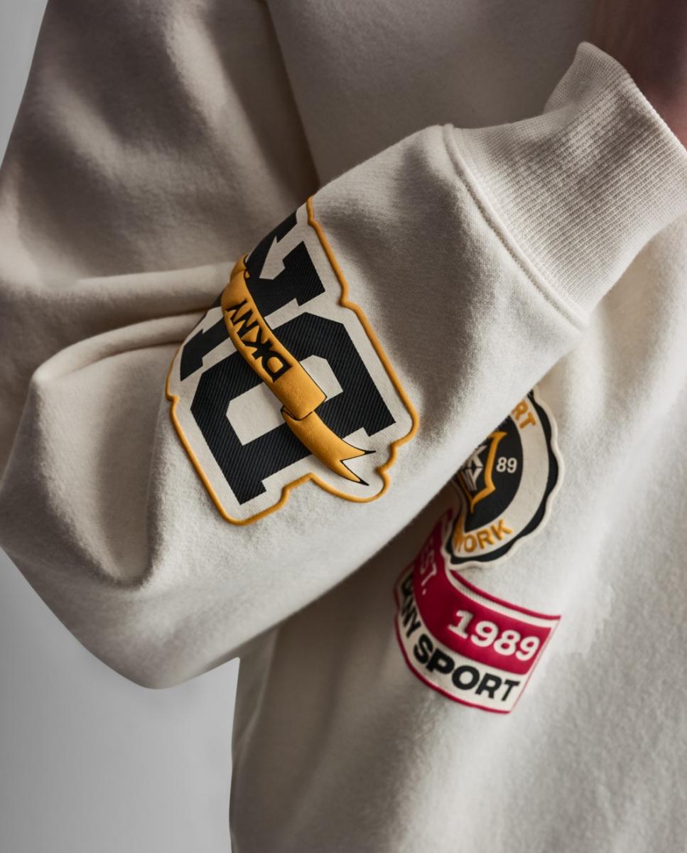 Sweatshirt Oversize Fit com Detalhe de Remendos Creme-5