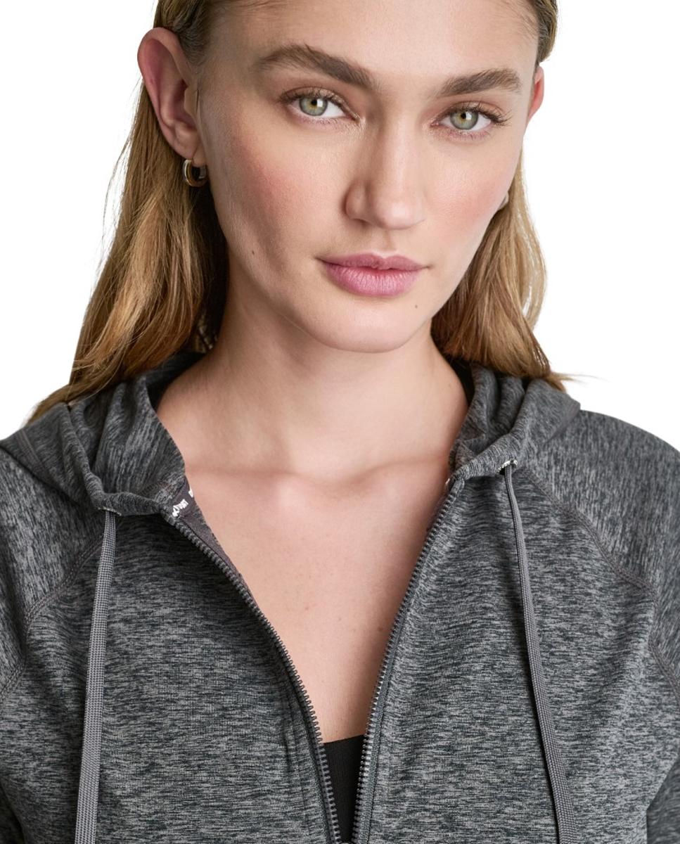 Sweatshirt com Fecho de Correr e Capuz Cinzento-escuro-3