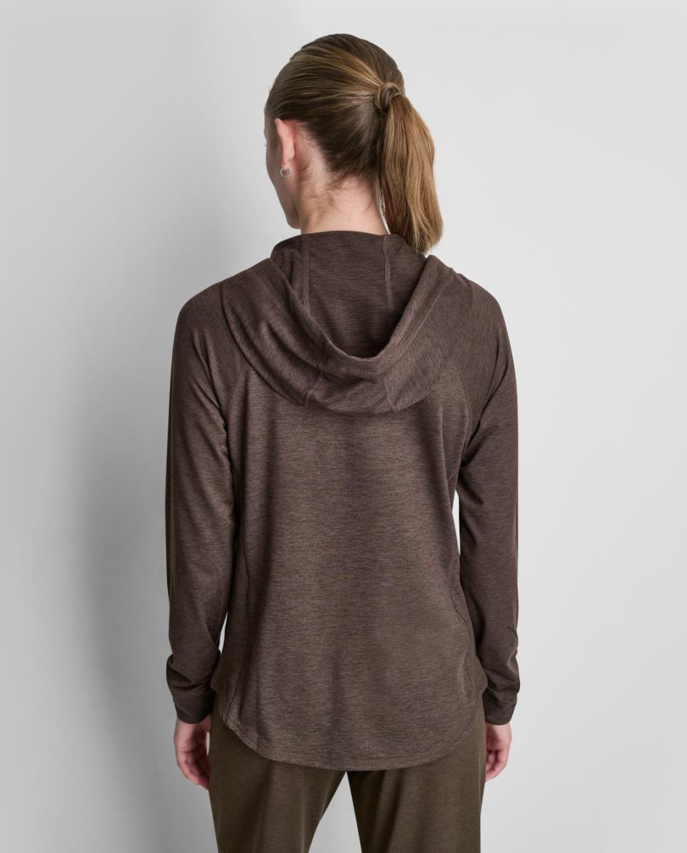 Sweatshirt com Fecho de Correr e Capuz Castanho-escuro-4
