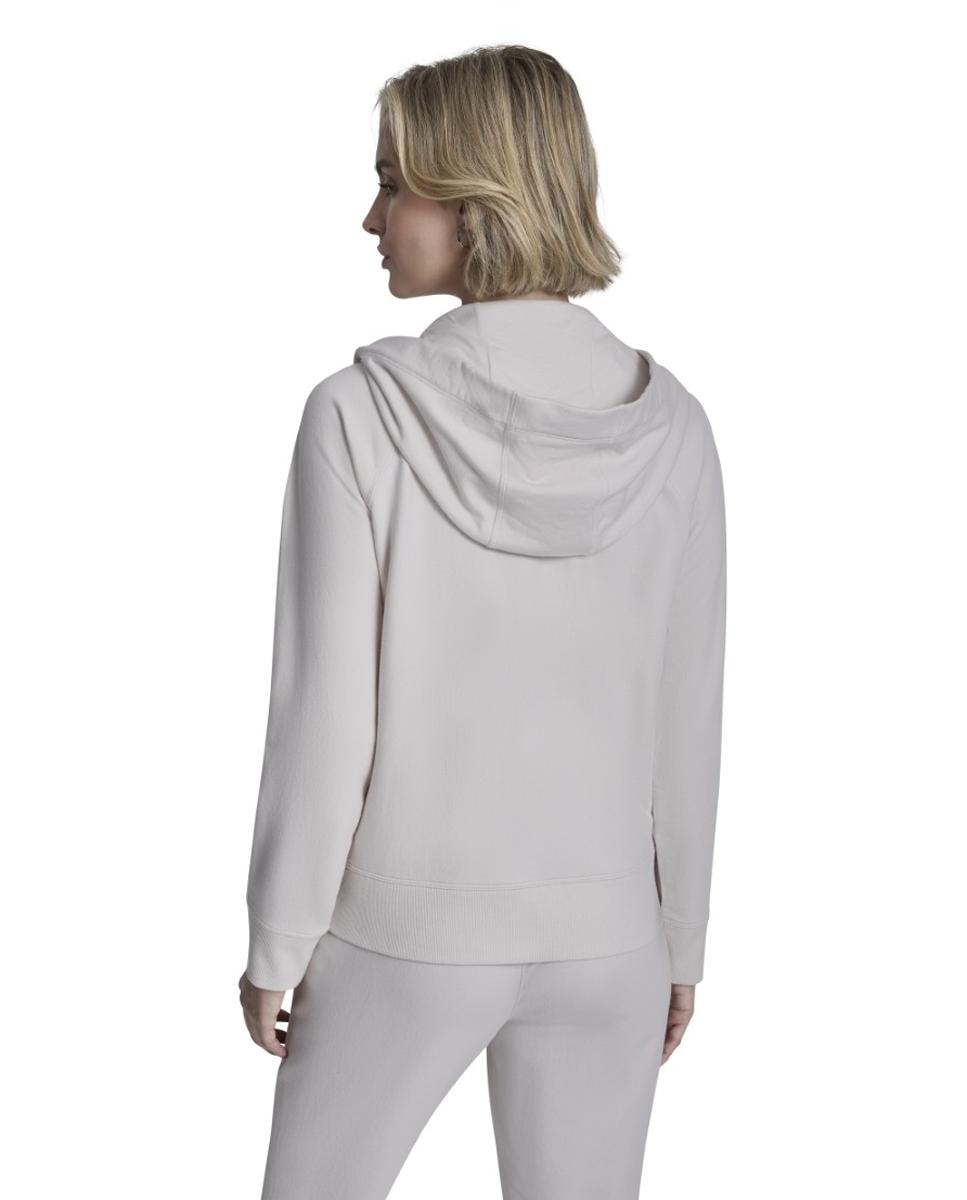 Sweatshirt com Fecho de Correr e Capuz Bege-5